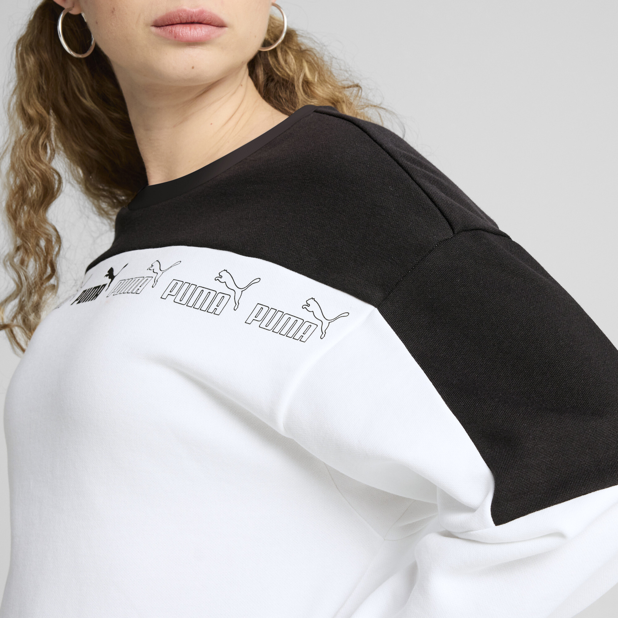 PUMA Around The Block top met ronde hals voor Dames, Wit, Maat S thumbnail 7