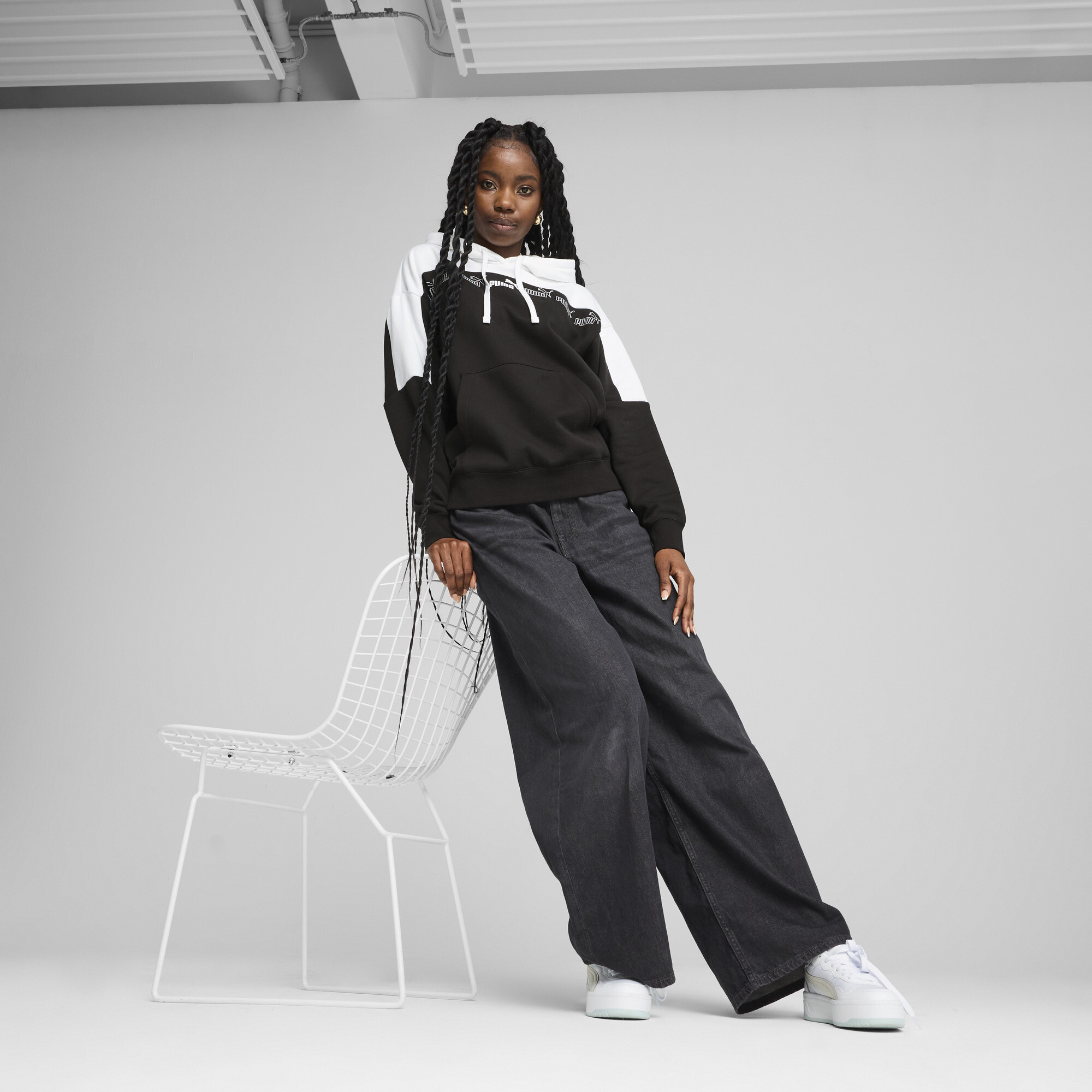 PUMA Around the Block hoodie voor Dames, Zwart, Maat XXL thumbnail 6