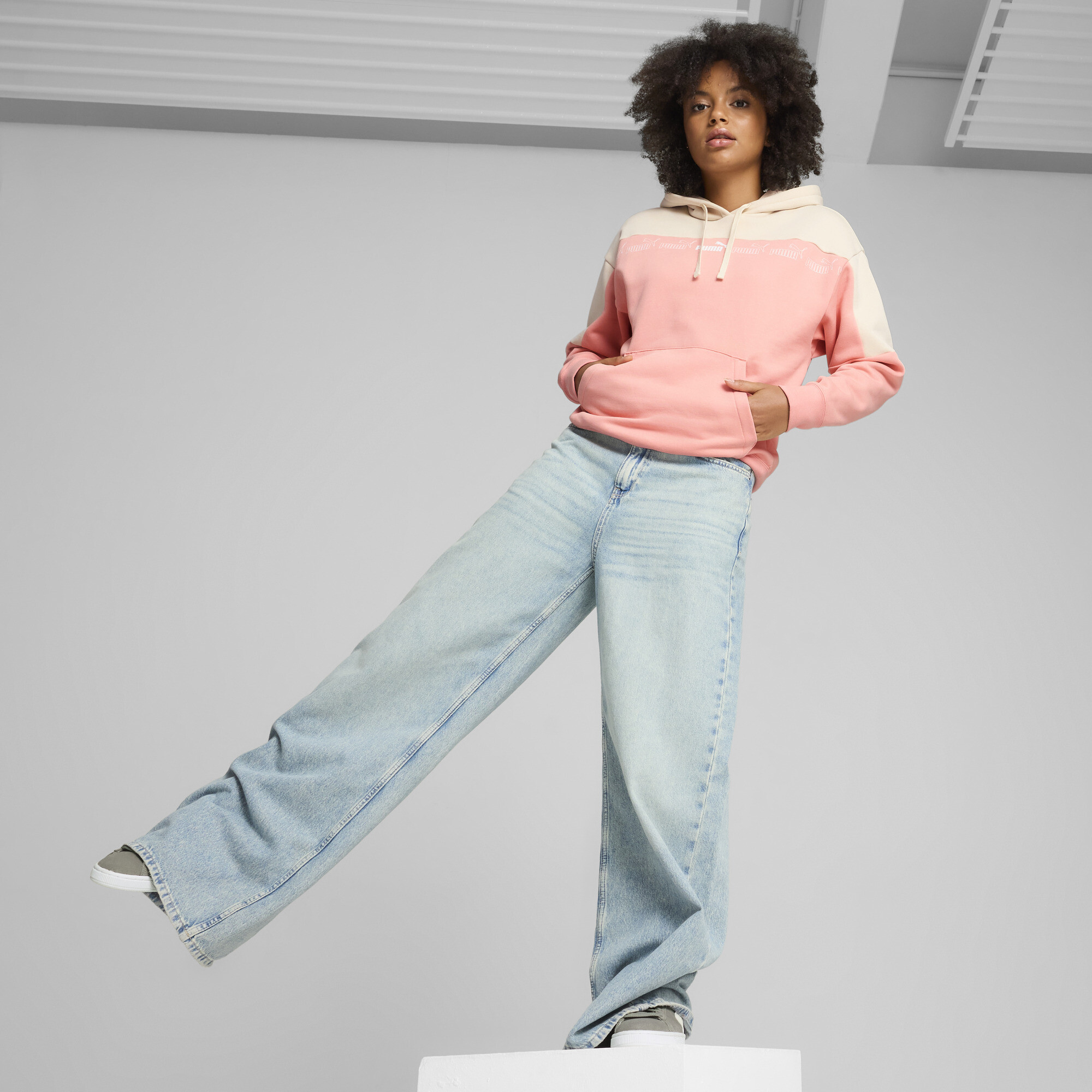 PUMA Around the Block hoodie voor Dames, Roze, Maat M thumbnail 6