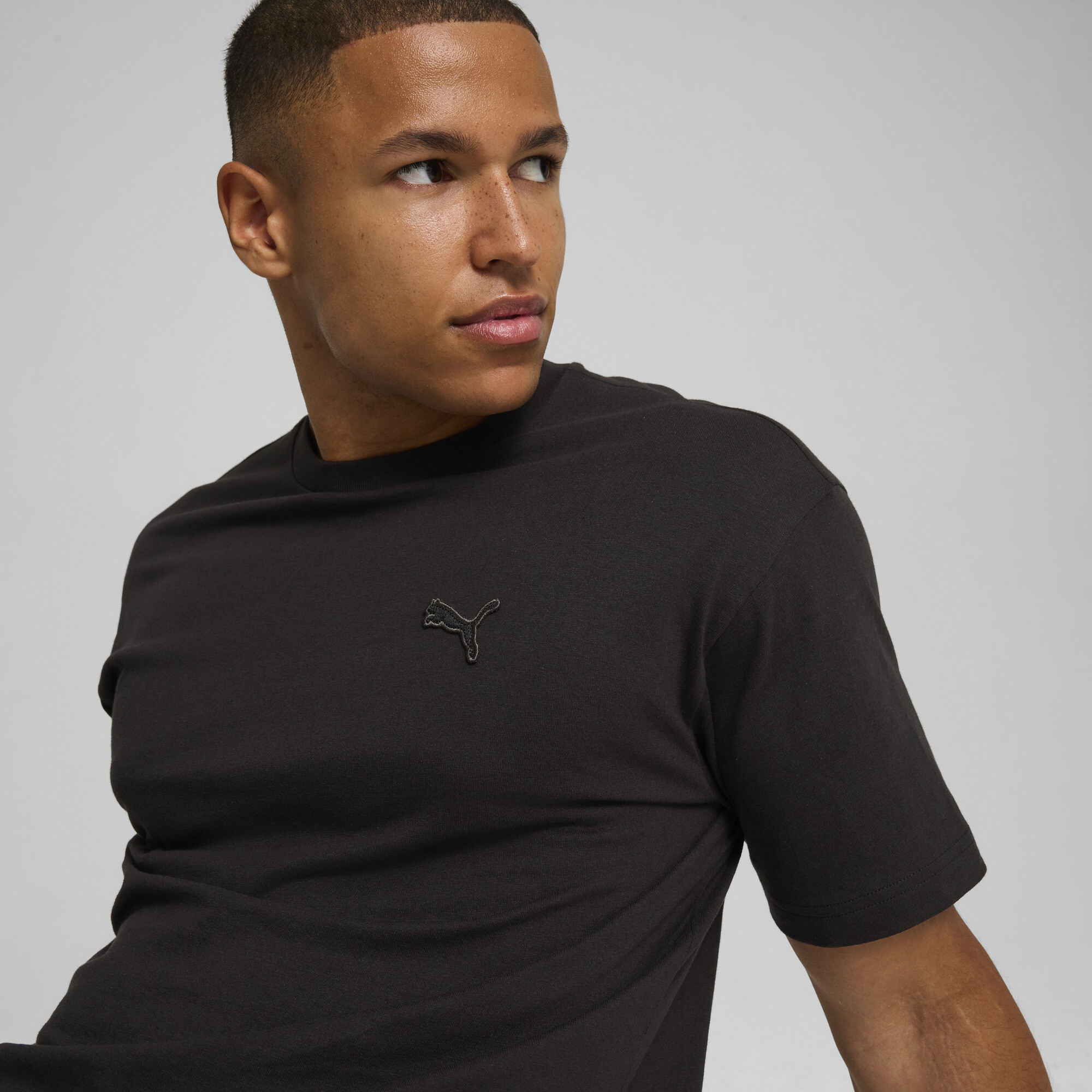 PUMA Essentials Elevated uniseks T-shirt, Zwart, Maat M thumbnail 4