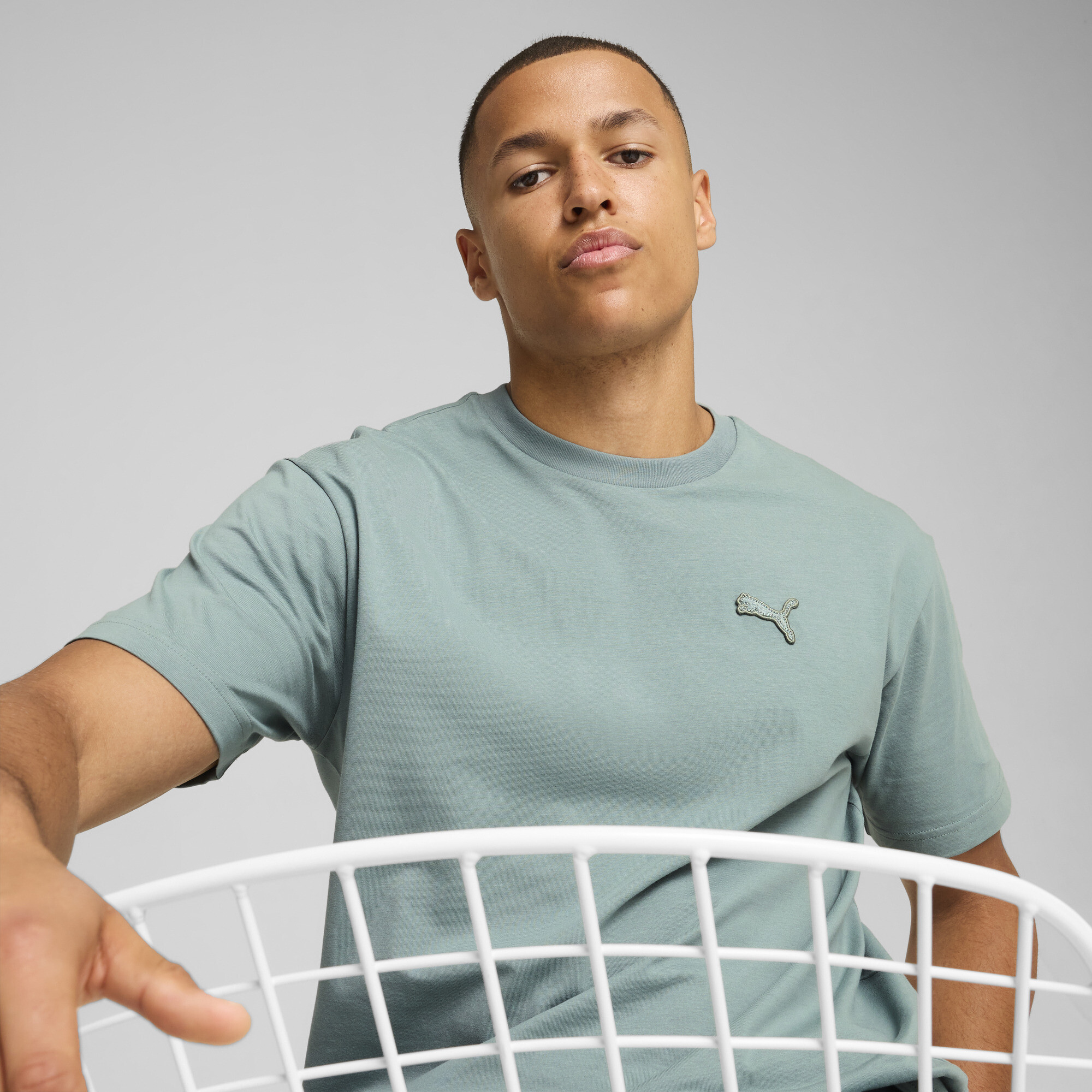 PUMA Essentials Elevated uniseks T-shirt, Groen, Maat M thumbnail 7