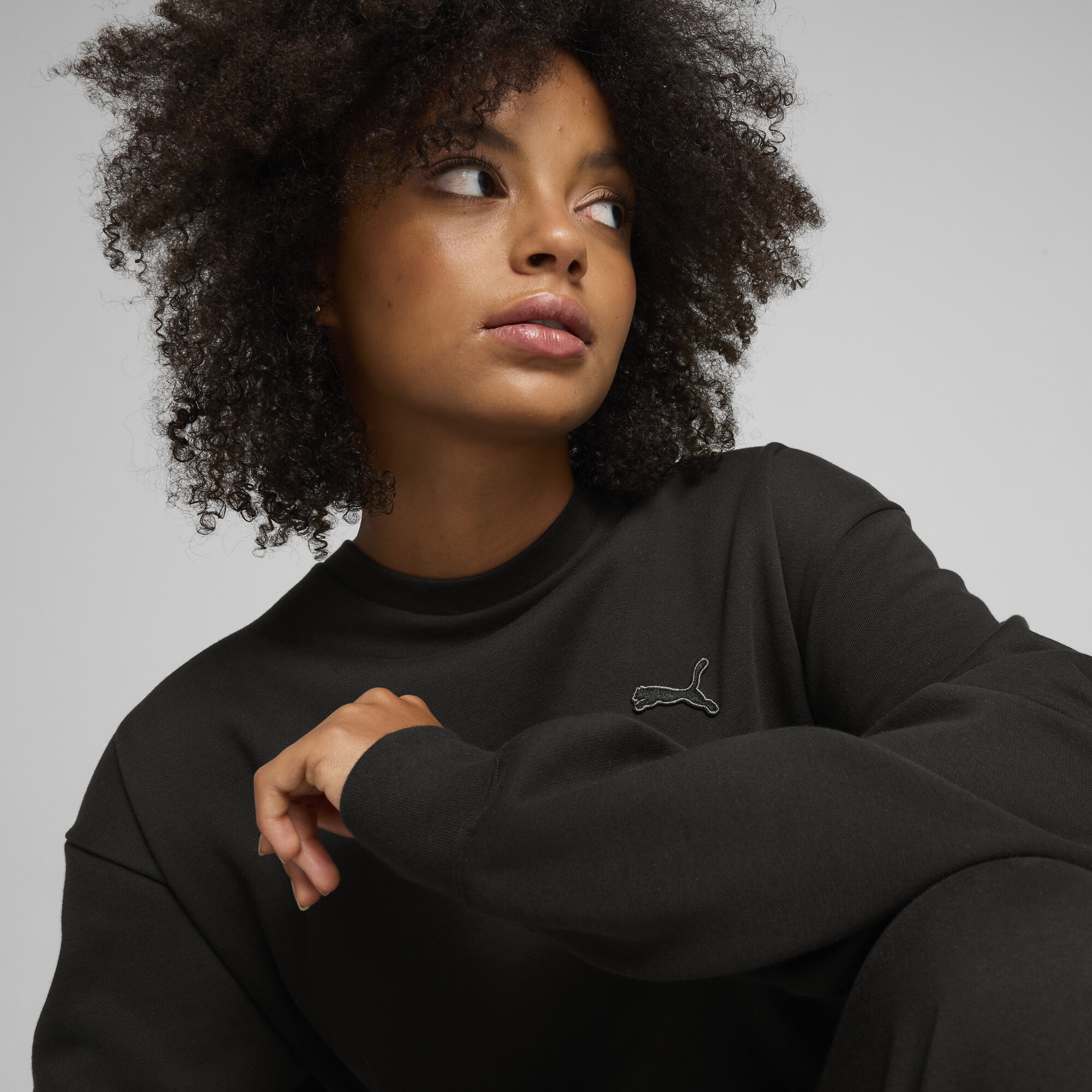 PUMA Essentials Elevated uniseks top met ronde hals, Zwart, Maat XS thumbnail 4