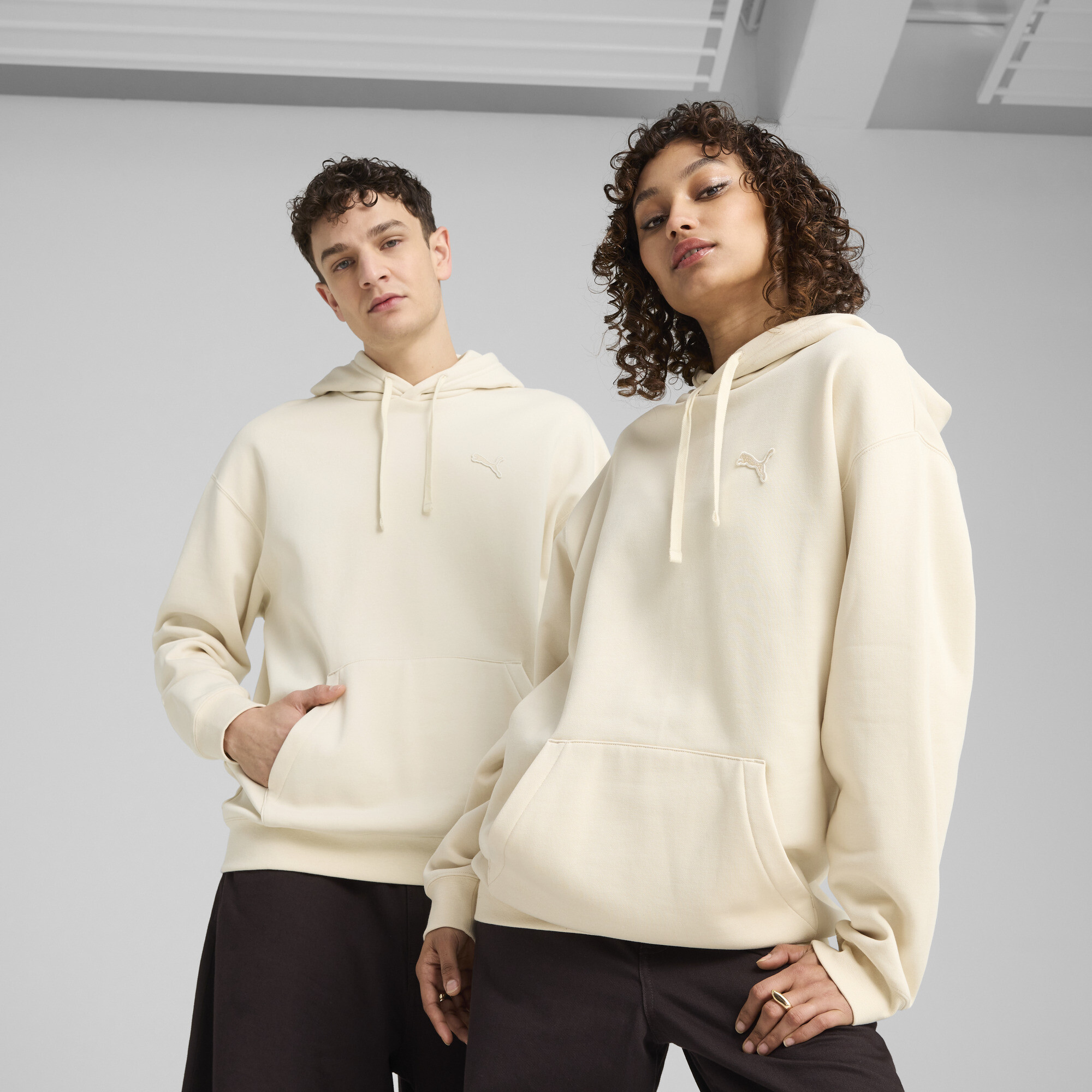 Puma Essentials Elevated Hoodie Unisex | Mit Plain | Alpine Snow | Größe: L