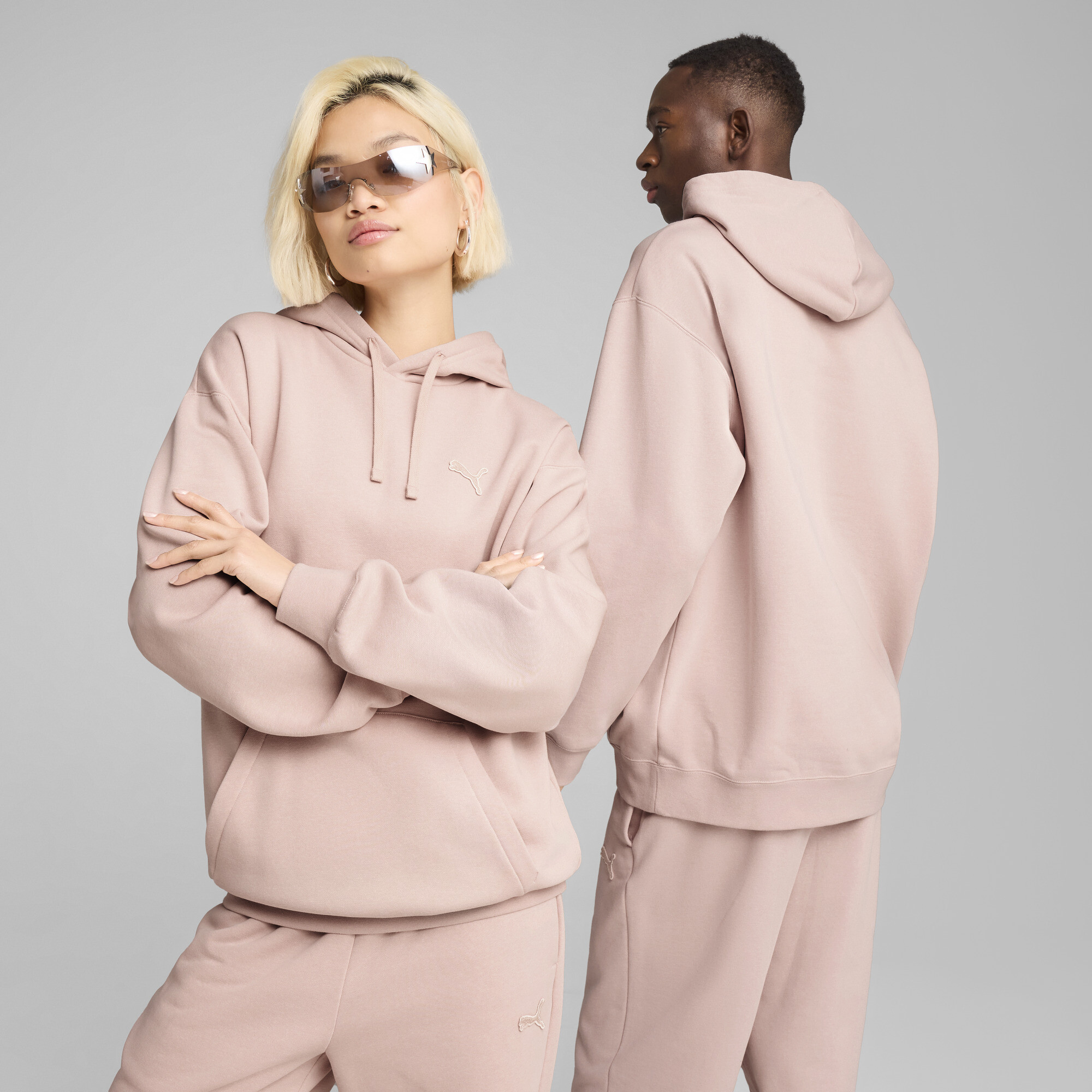 Puma Essentials Elevated Hoodie Unisex | Mit Plain | Rose Quartz | Größe: L