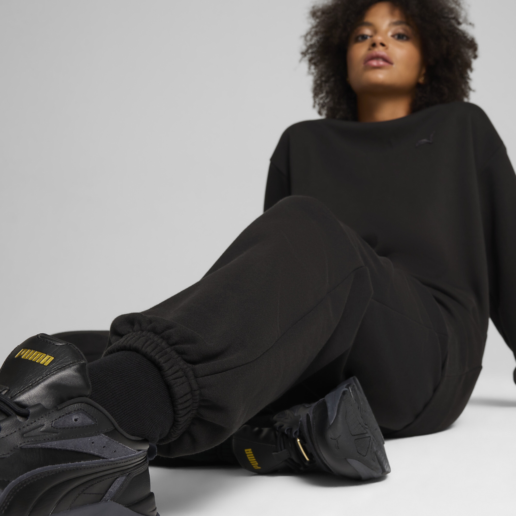 PUMA Essentials Elevated uniseks joggingbroek, Zwart, Maat M thumbnail 7