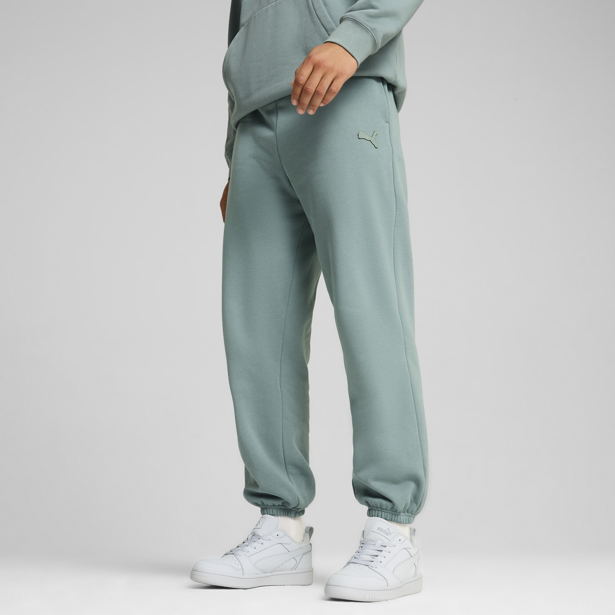 PUMA Essentials Elevated uniseks joggingbroek, Groen, Maat XL thumbnail 6