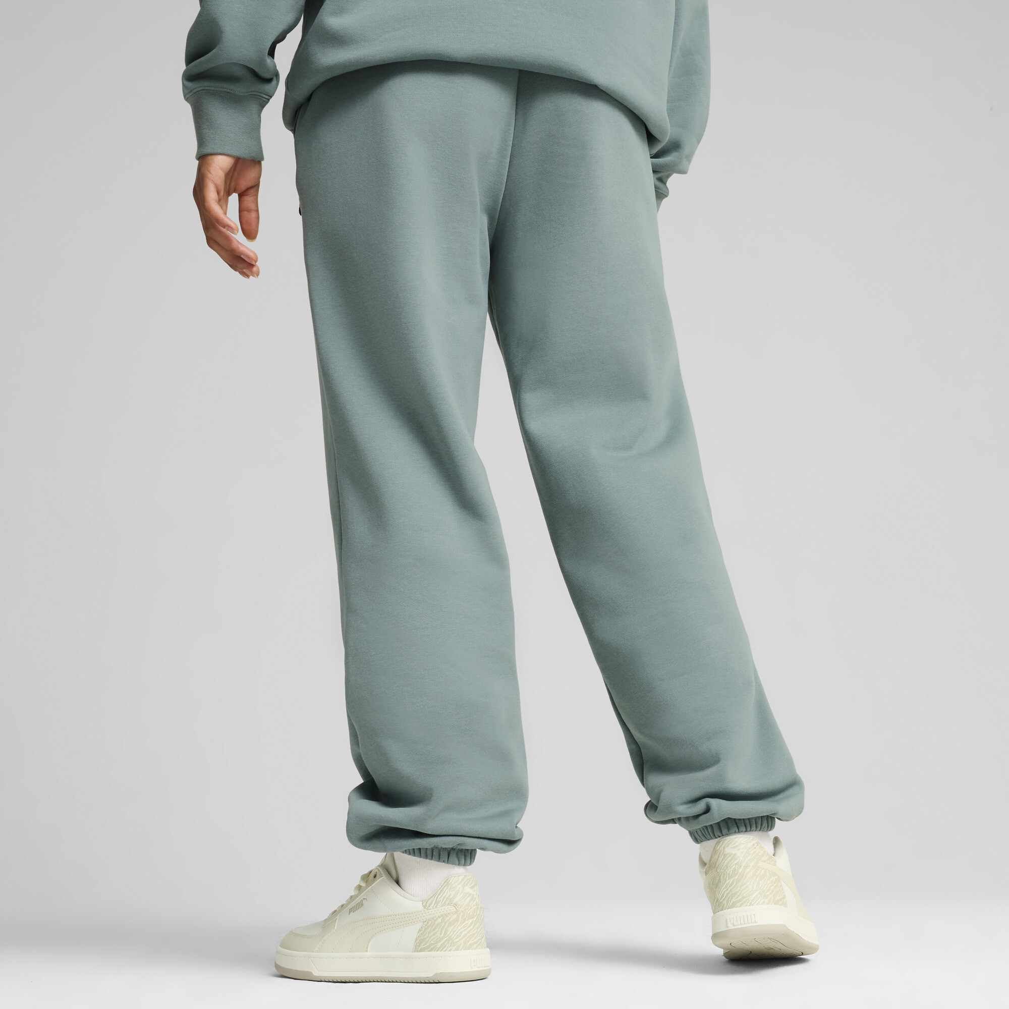 PUMA Essentials Elevated uniseks joggingbroek, Groen, Maat XL thumbnail 5