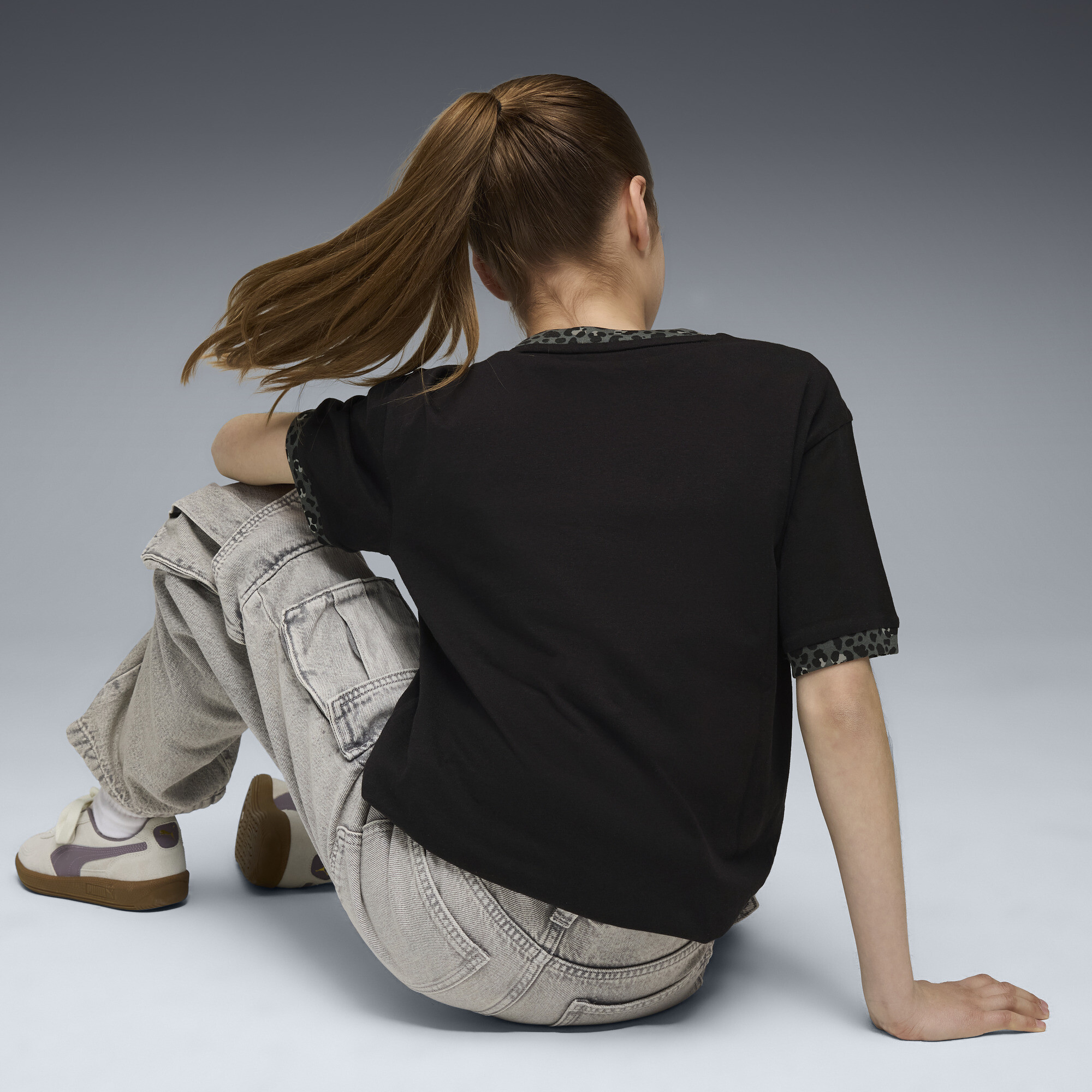 PUMA Essentials Graphic Animal relaxed shirt voor Dames, Zwart, Maat 7-8Y thumbnail 5