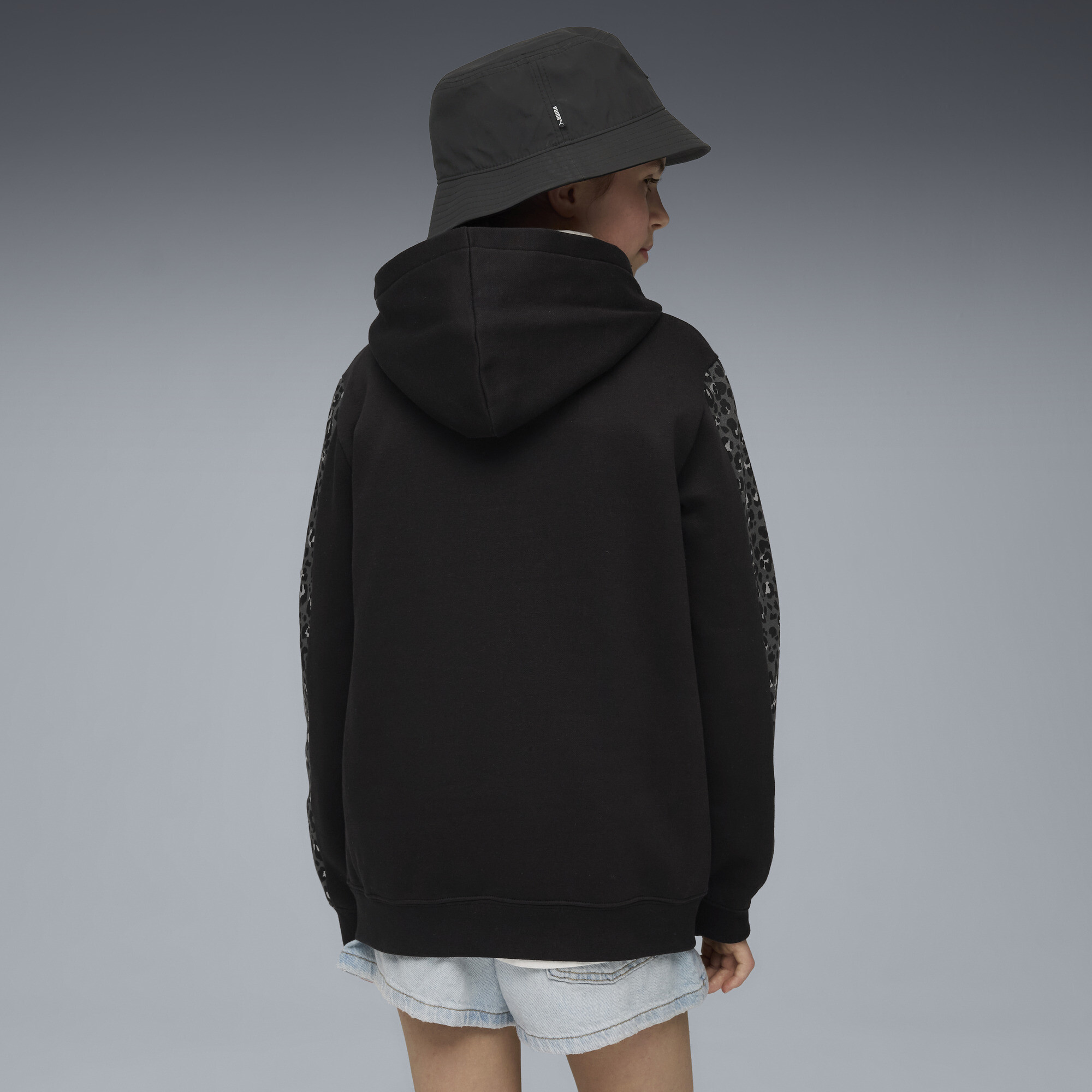 PUMA Essentials Graphic Animal hoodie voor Dames, Zwart, Maat 9-10Y thumbnail 3