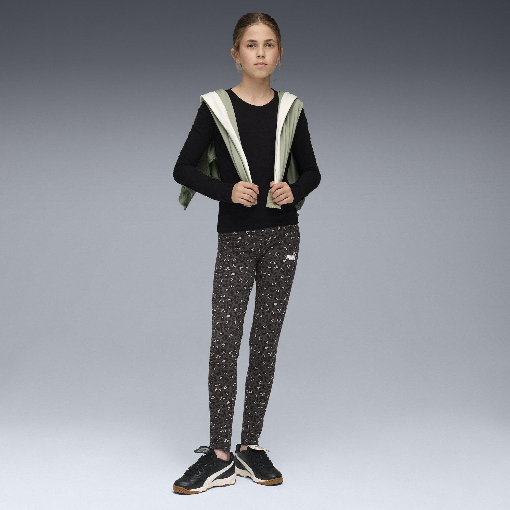 PUMA Essentials legging met grafische dierenprint voor Dames, Zwart, Maat 5-6Y thumbnail 4