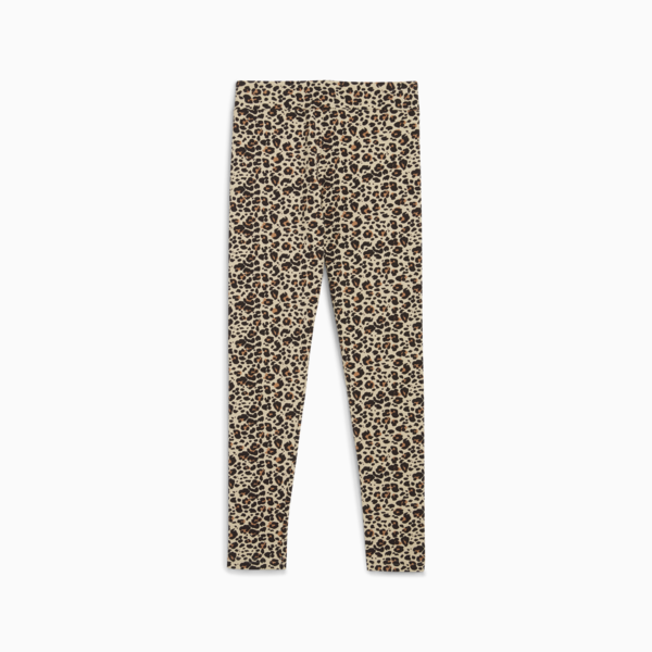 Essentials Graphic Animal Print Leggings Youth, Toasted Almond, large-ZAF