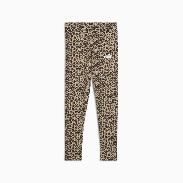 Essentials Graphic Animal Print Leggings Youth, Toasted Almond, large-ZAF