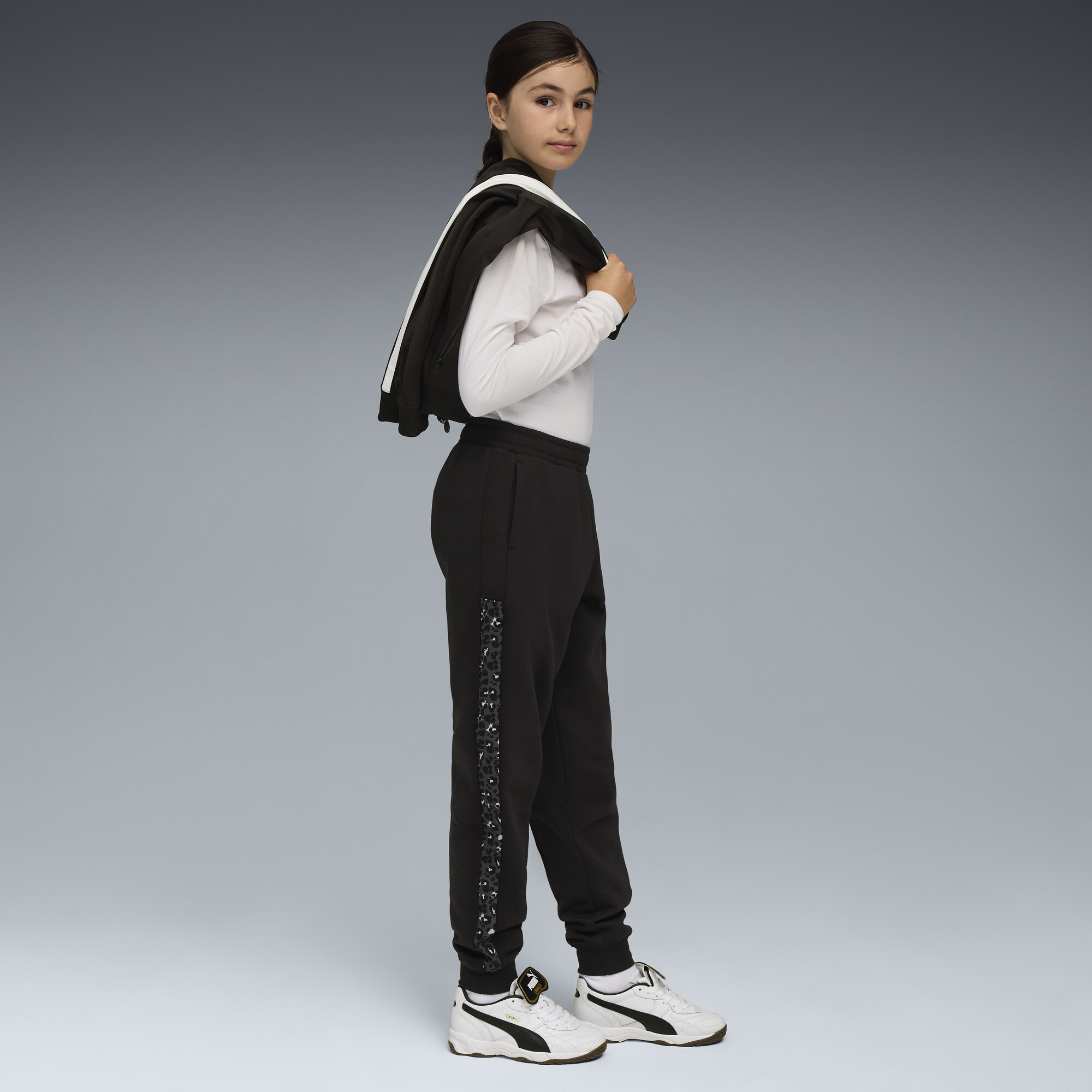 PUMA Essentials Graphic Animal joggingbroek met hoge taille voor Dames, Zwart, Maat 13-14Y thumbnail 4