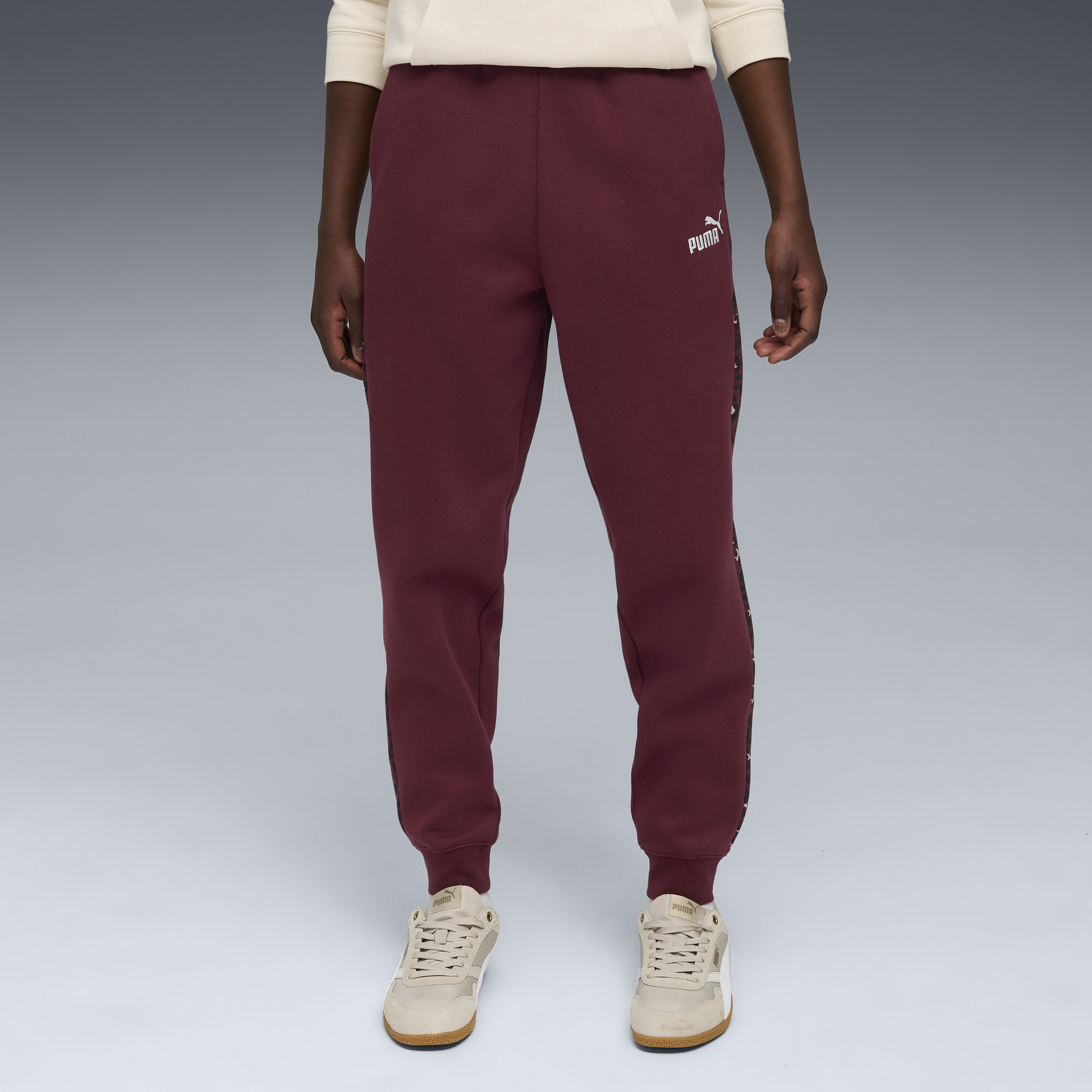 PUMA Essentials Animal Print Big Kids' Sweatpants in Red, Size XL