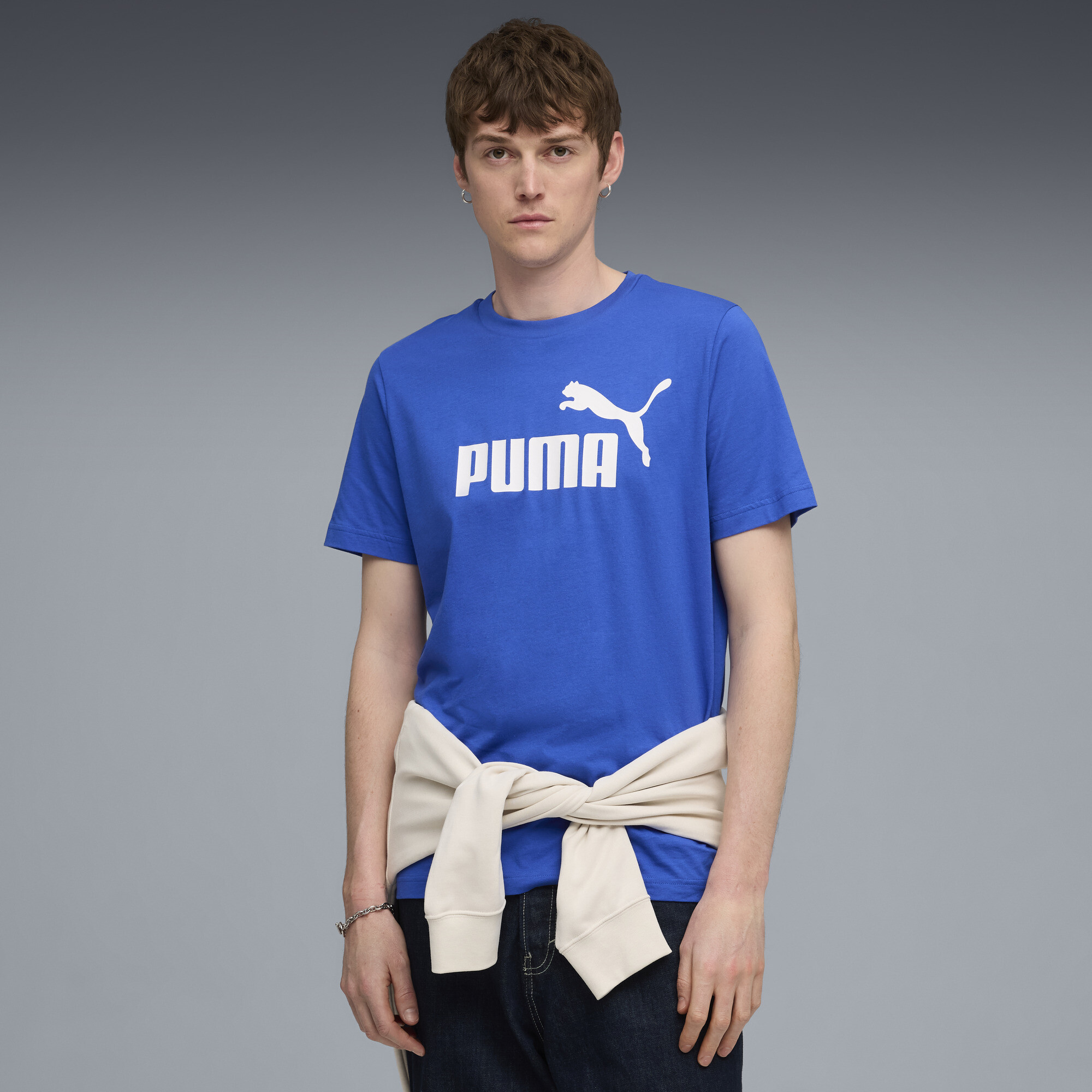 PUMA Essentials Men's T-Shirt in Blue, Size S