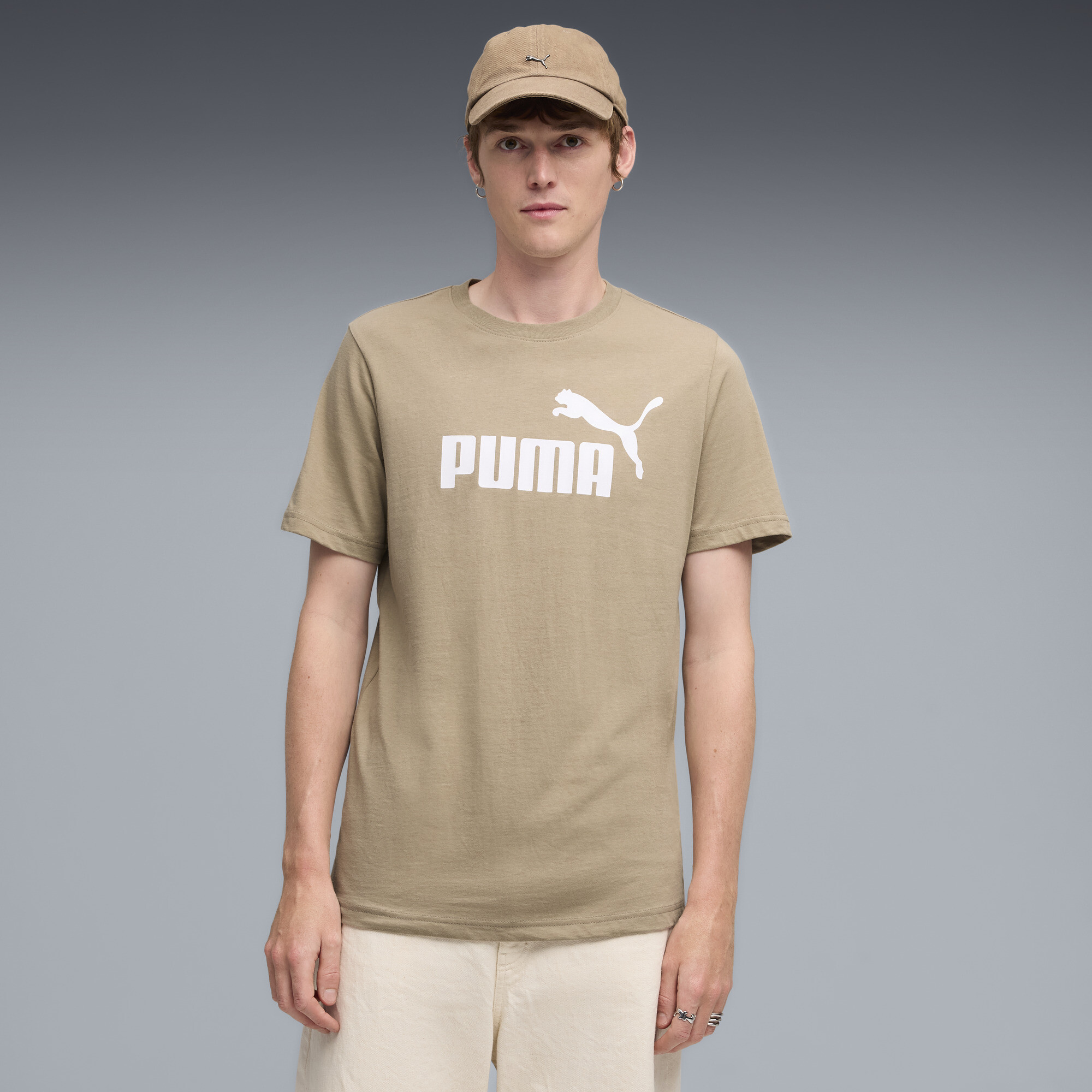 PUMA Essentials Men's T-Shirt in Beige, Size XL