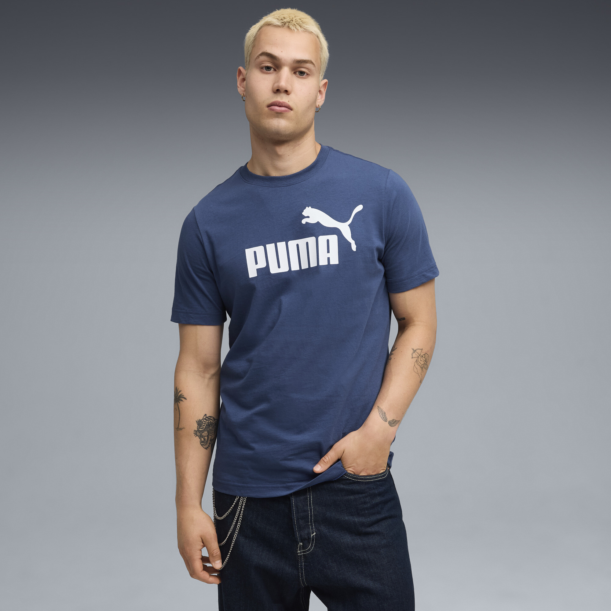 PUMA Essentials Logo Crew Neck Short Sleeve T-Shirt