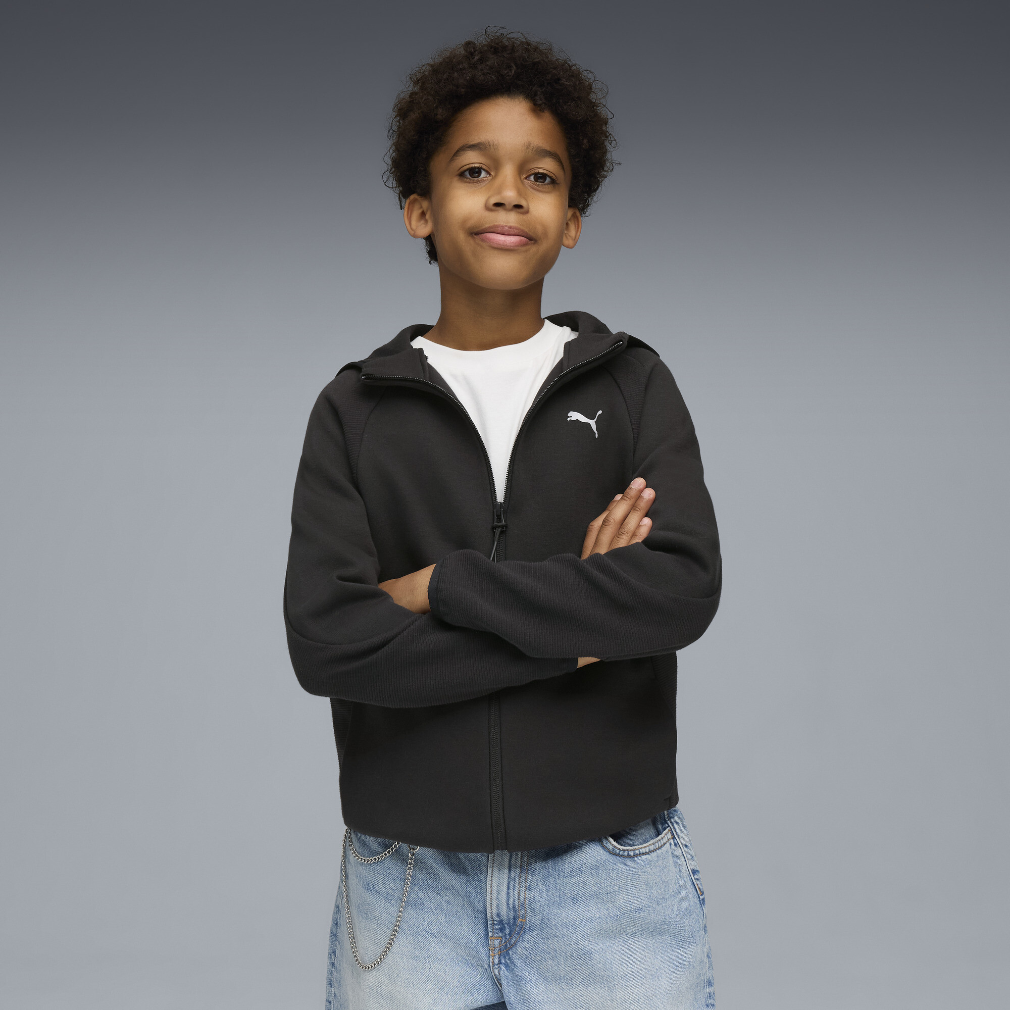 PUMA Evostripe Big Kids' Zip-Up Hoodie - Picture 8 of 15