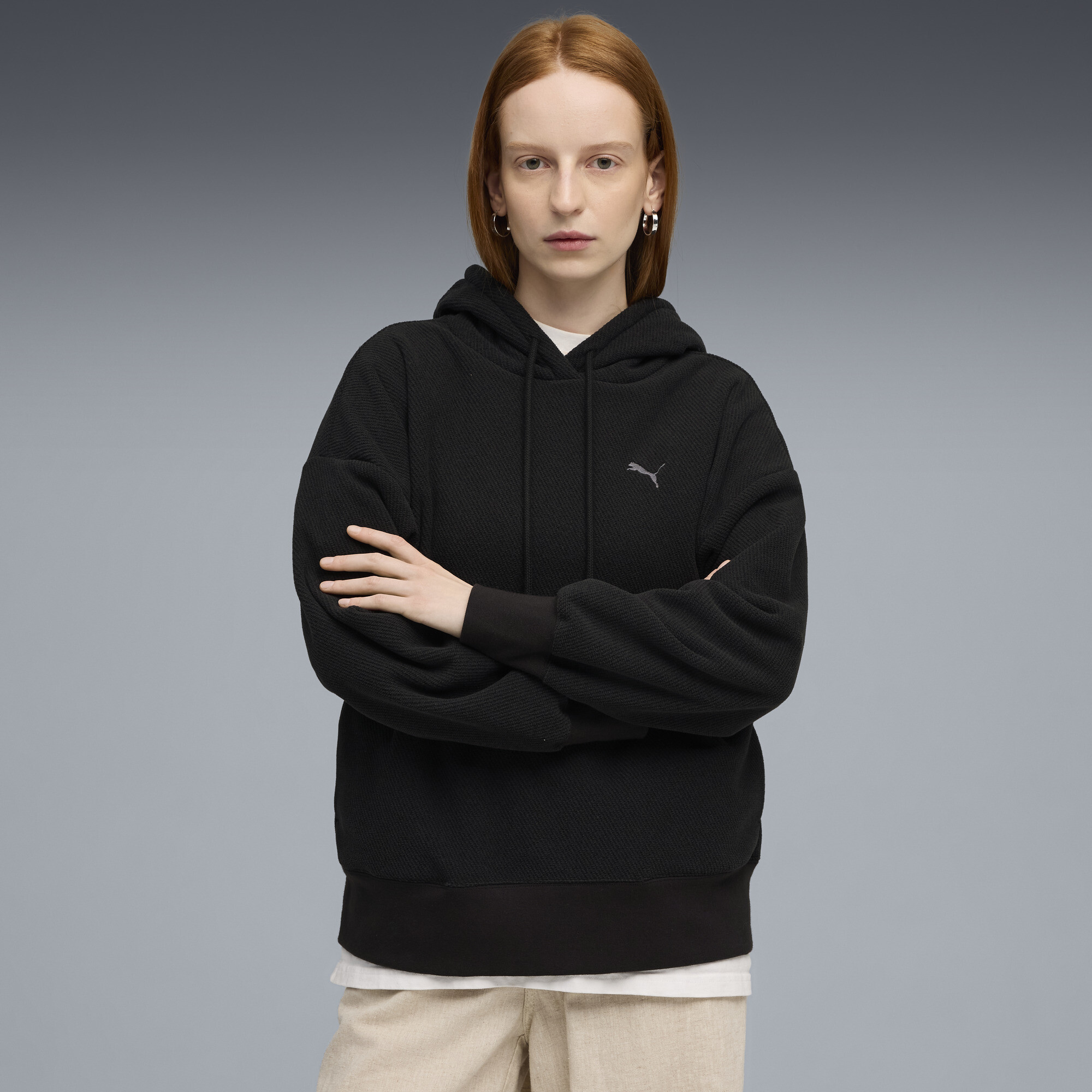 Худи HER Oversized Winterized Hoodie Women | Цвет: Черный | Puma