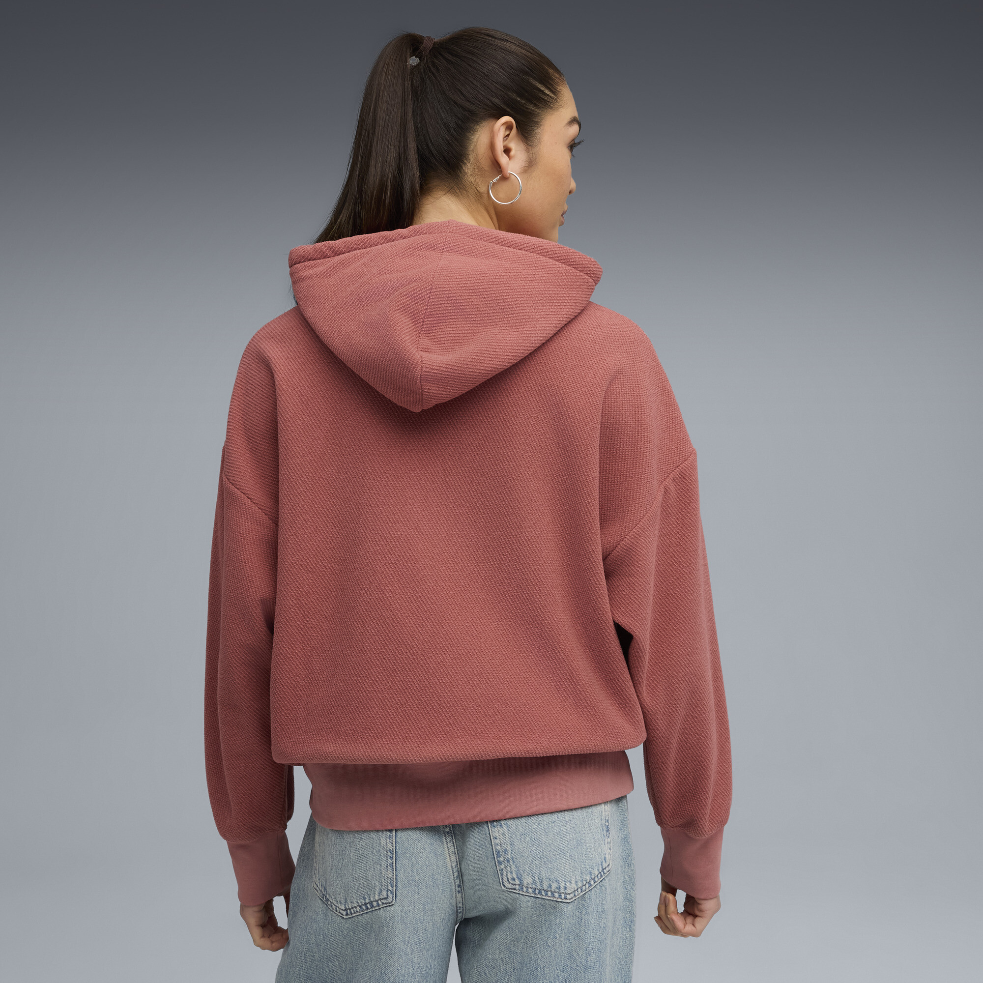 PUMA HER Oversized winterhoodie voor Dames, Rood, Maat M thumbnail 5