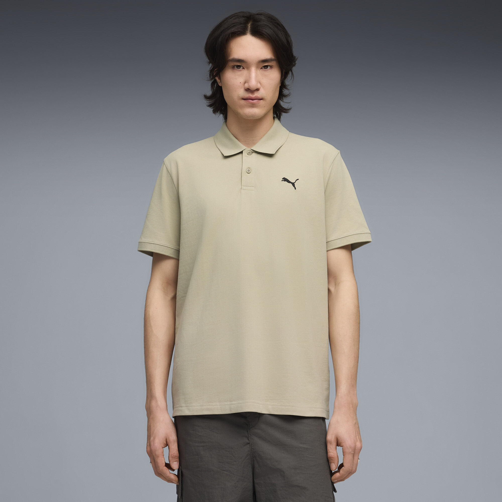 PUMA Essentials Men's Pique Polo Shirt in Beige, Size XXL