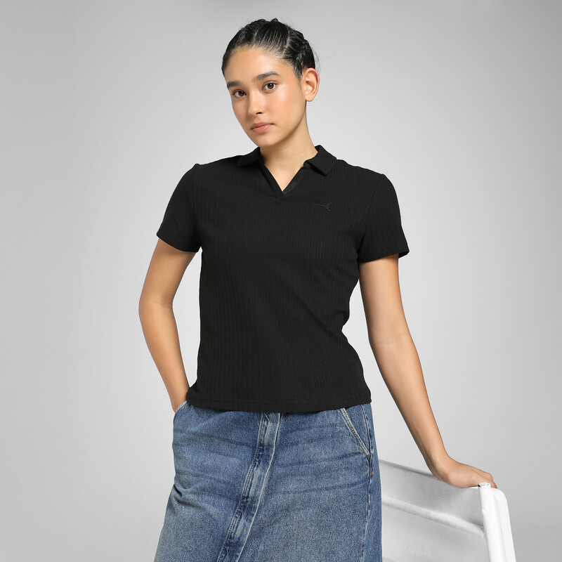 

Women's PUMA Premium Essentials Ribbed Polo