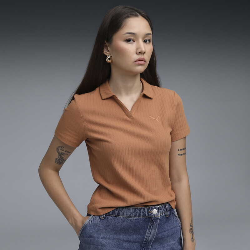 

Women's PUMA Premium Essentials Ribbed Polo