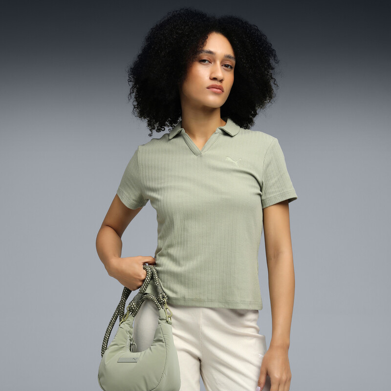 

Women's PUMA Premium Essentials Ribbed Polo