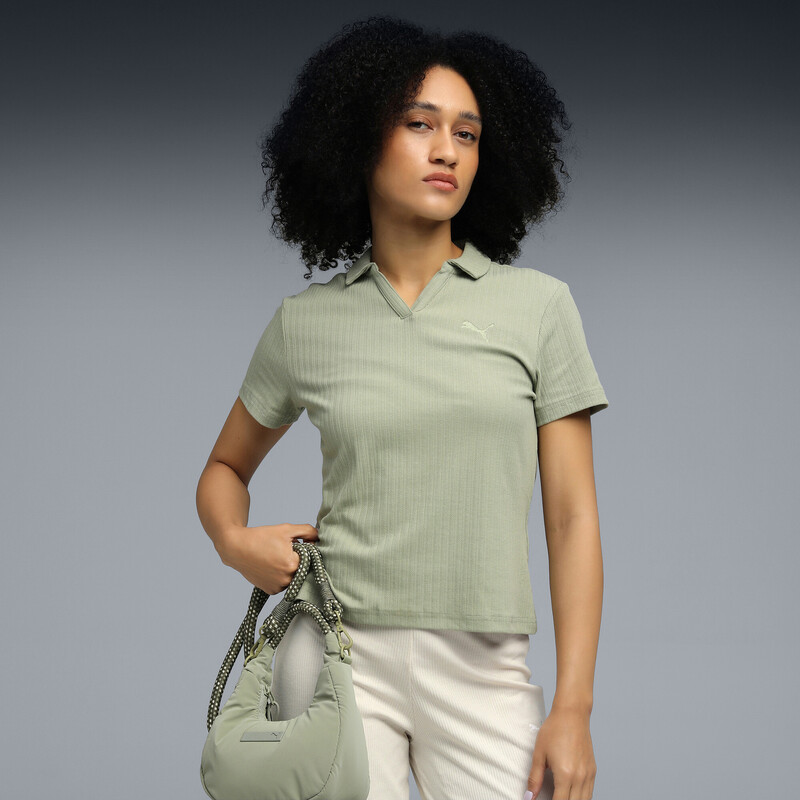 

Women's PUMA Premium Essentials Ribbed Polo