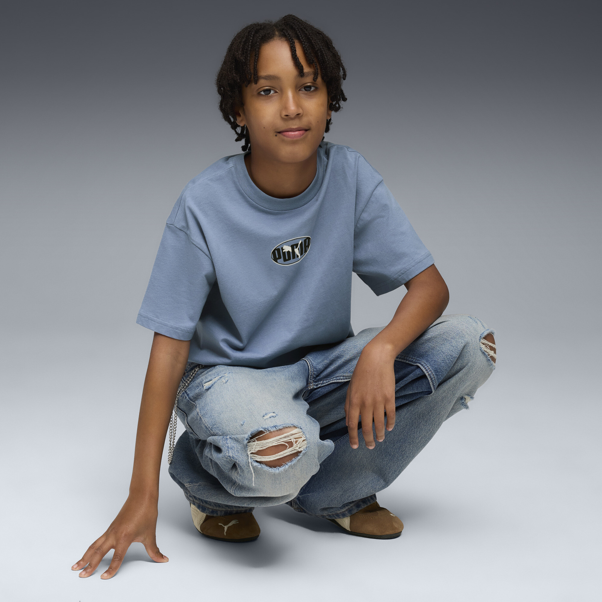 PUMA Essentials Logo Lab Big Kids' Relaxed Tee - Picture 9 of 15