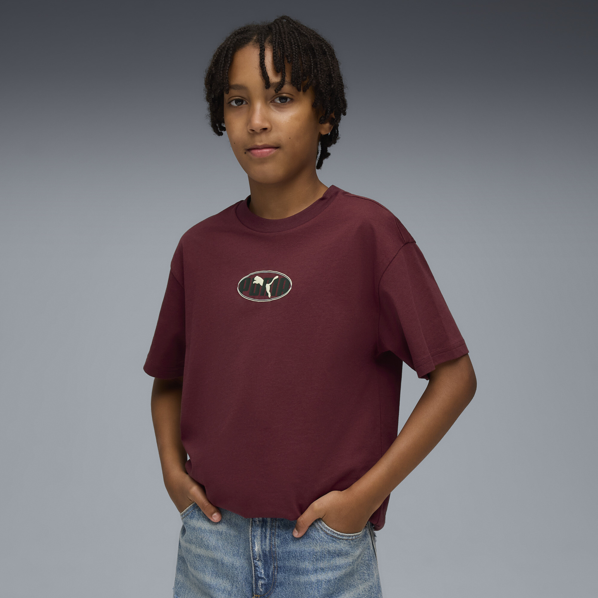 Puma Essentials Logo Lab Relaxed T-shirt Youth In Brown