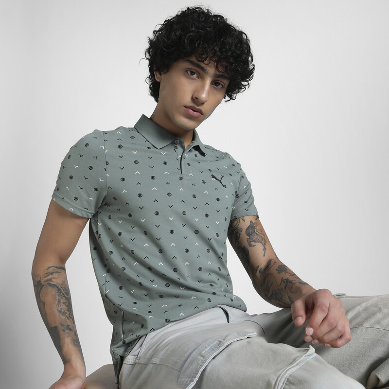 Men's PUMA Elevated Essentials Printed Polo