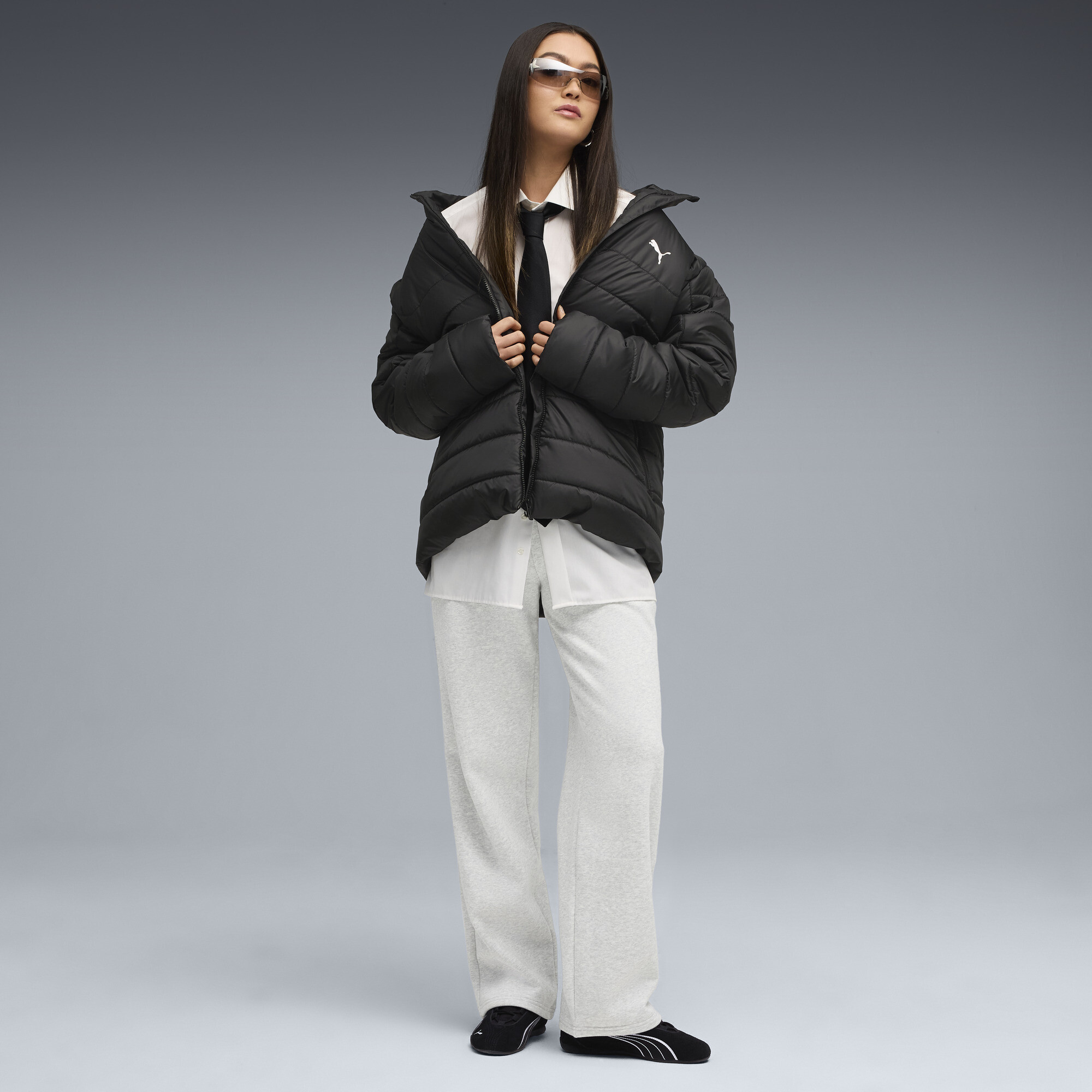 PUMA Essentials Small No. 1 Logo Comfort rechte broek voor Dames, Grijs, Maat S thumbnail 4