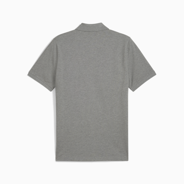 Essentials Small PUMA Logo Pique Polo Men, Medium Gray Heather, large-ZAF