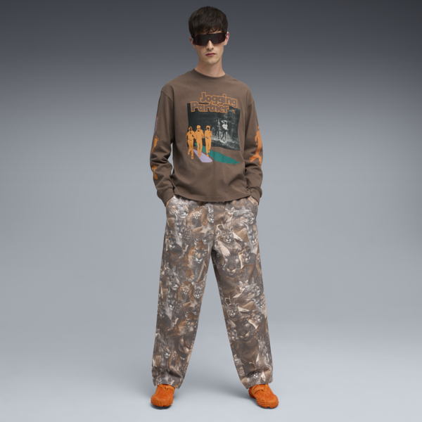 GRAPHIC Jogging Partner Long Sleeve Top Men, Flat Bronze, large-ZAF