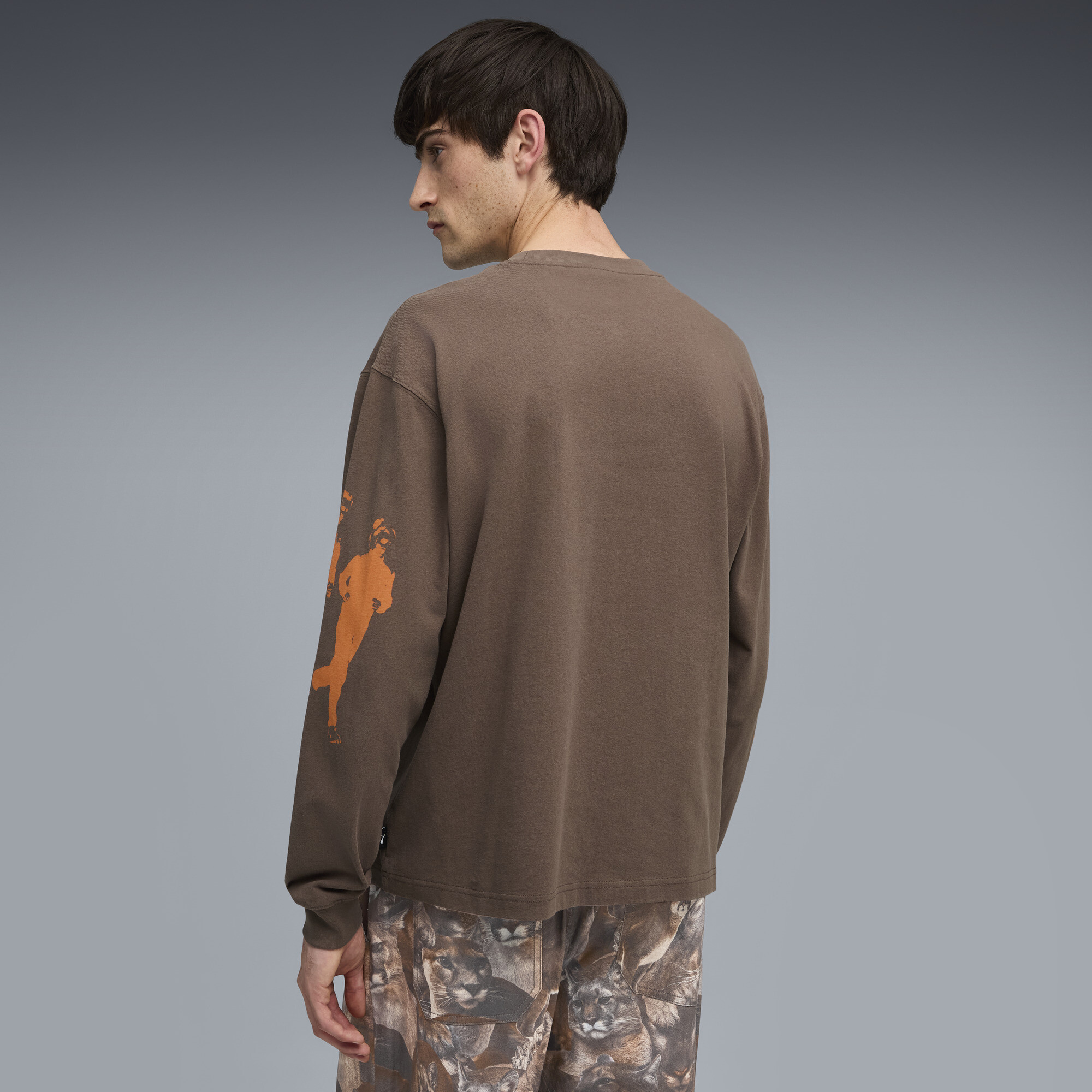 PUMA GRAPHIC Jogging Partner top met lange mouwen voor Heren, Brons, Maat XXL thumbnail 5