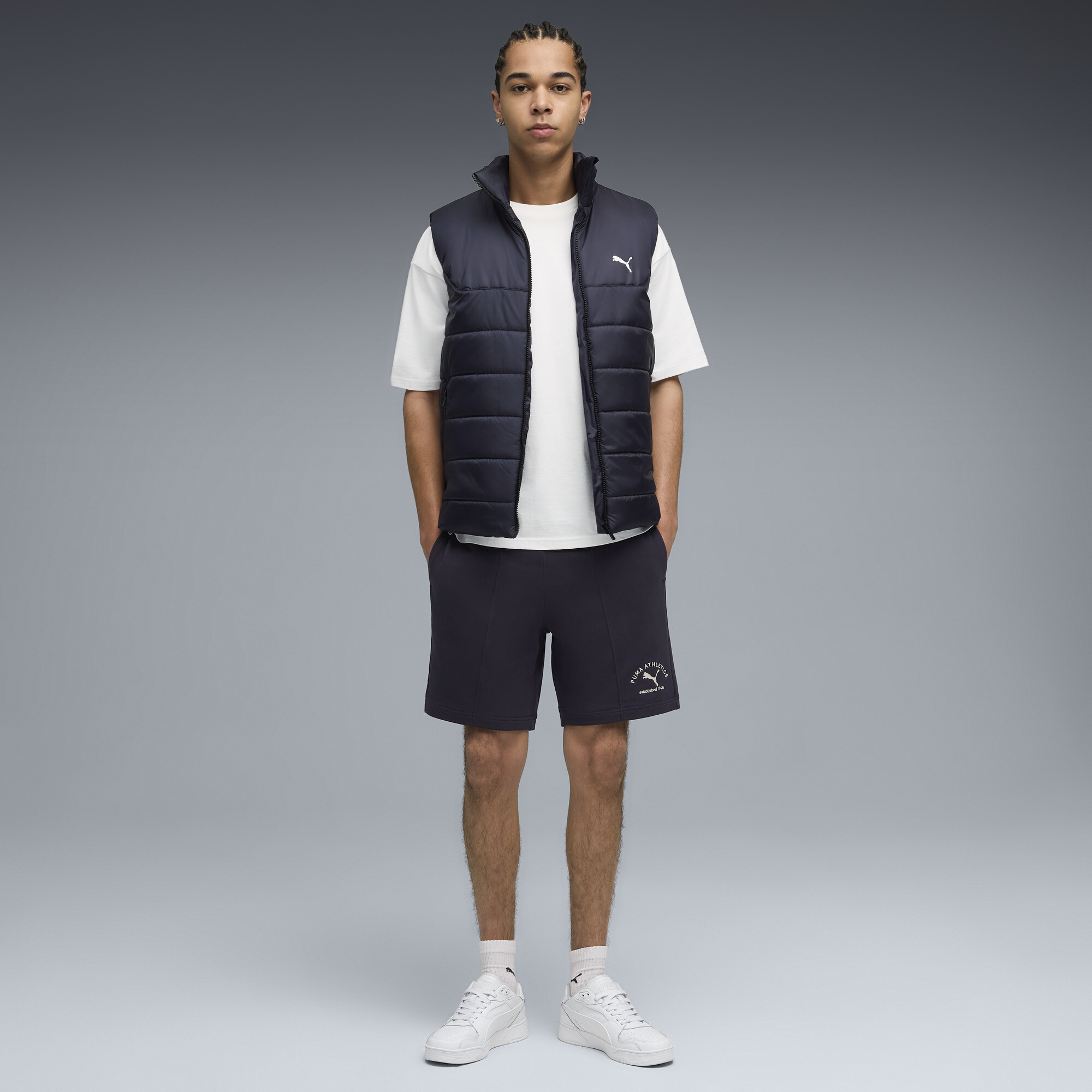 PUMA Class Pintuck short van 20,32 cm voor Heren, Blauw, Maat XXL thumbnail 4