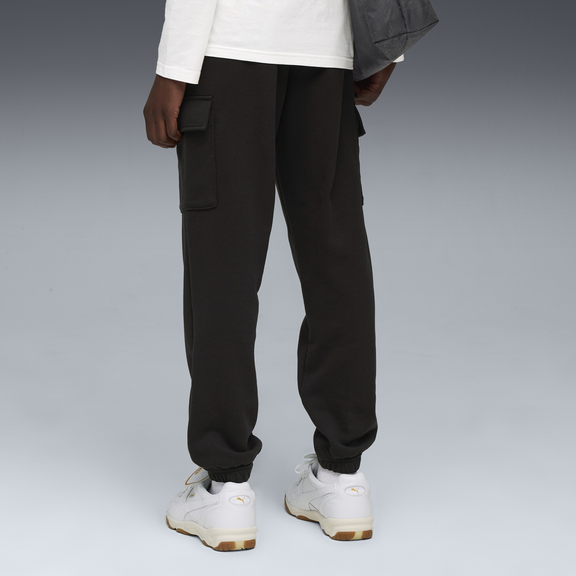 PUMA Essentials relaxte cargobroek voor Dames, Zwart, Maat 9-10Y thumbnail 5