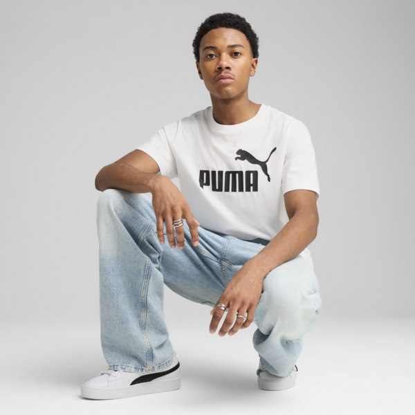 Essentials No. 1 Logo Tee Men, PUMA White, large-ZAF