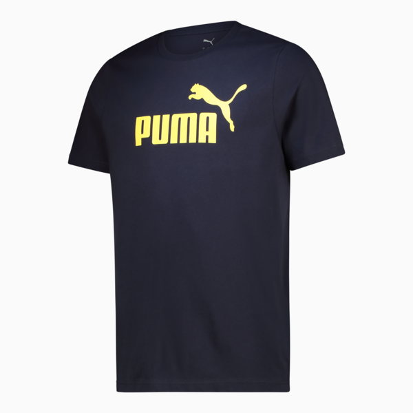 Essentials No. 1 Logo Tee Men, New Navy-sunny yellow (s), large-ZAF