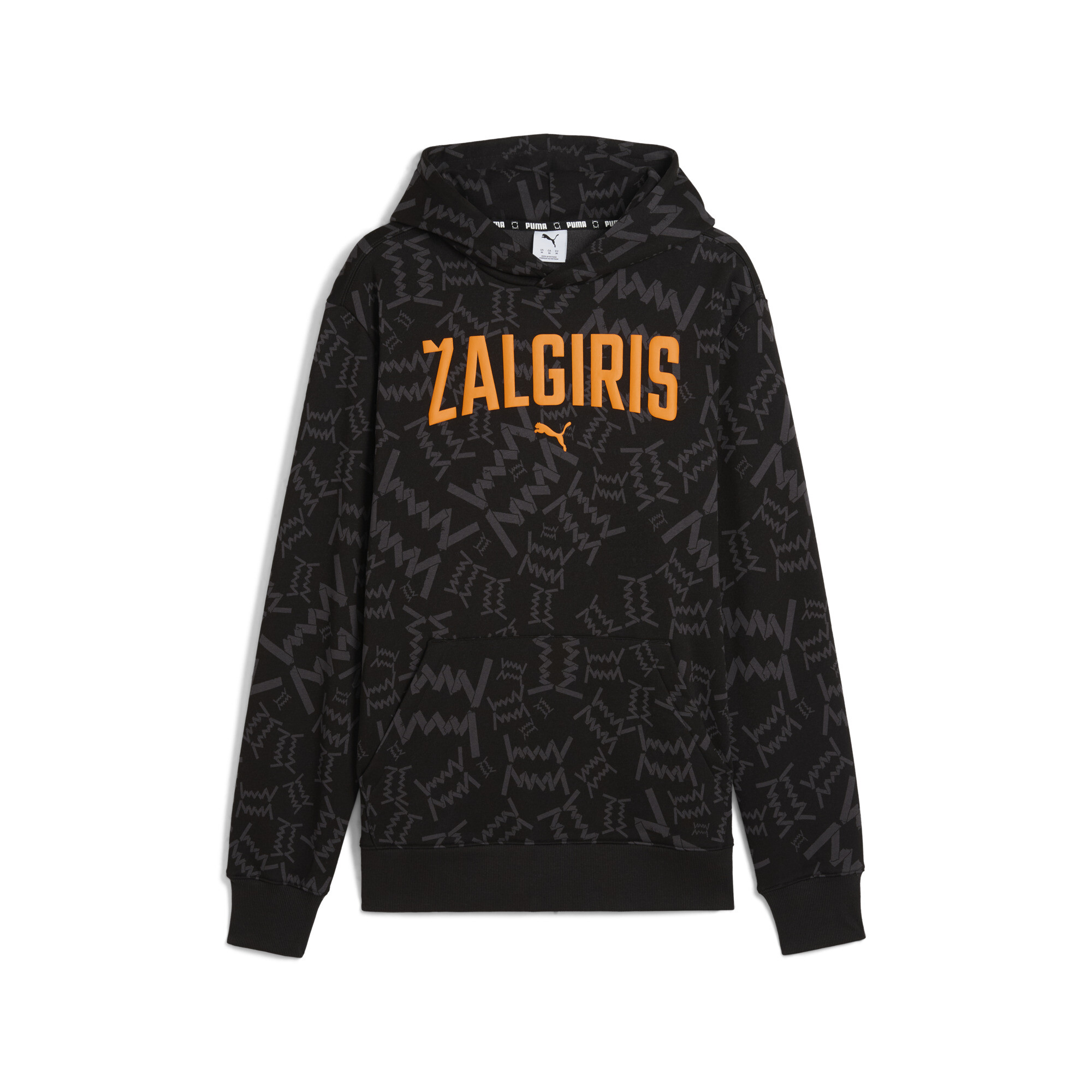 PUMA BC Zalgiris Kaunas Post Game basketbalhoodie voor Heren, Zwart, Maat XL thumbnail 3