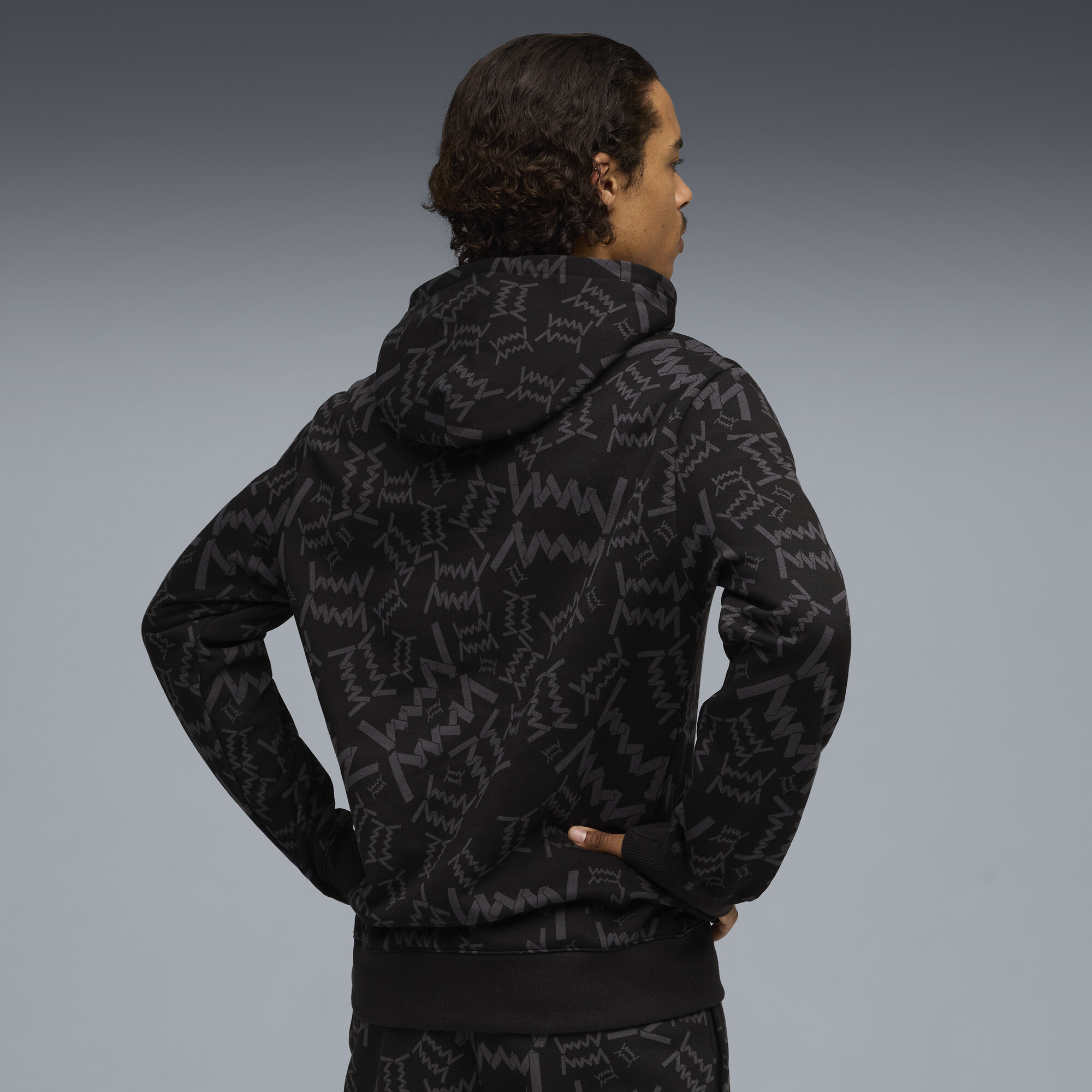 PUMA BC Zalgiris Kaunas Post Game basketbalhoodie voor Heren, Zwart, Maat XL thumbnail 5