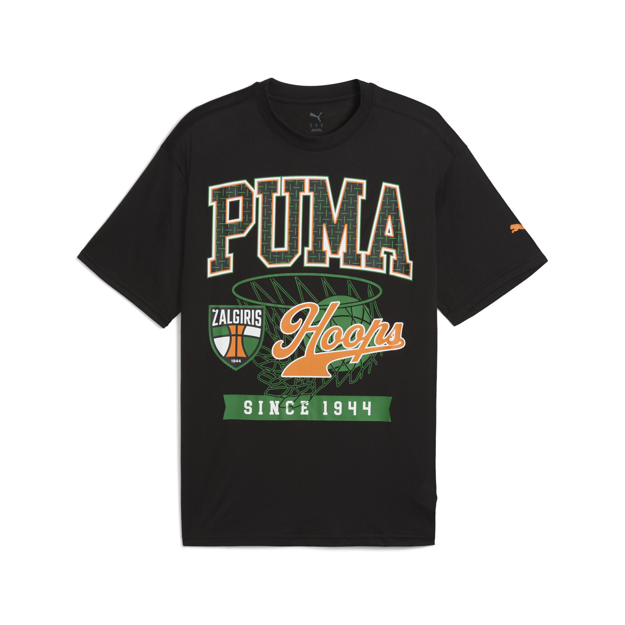 PUMA BC Zalgiris Kaunas Fanwear basketbalshirt II voor Heren, Zwart, Maat XS thumbnail 3
