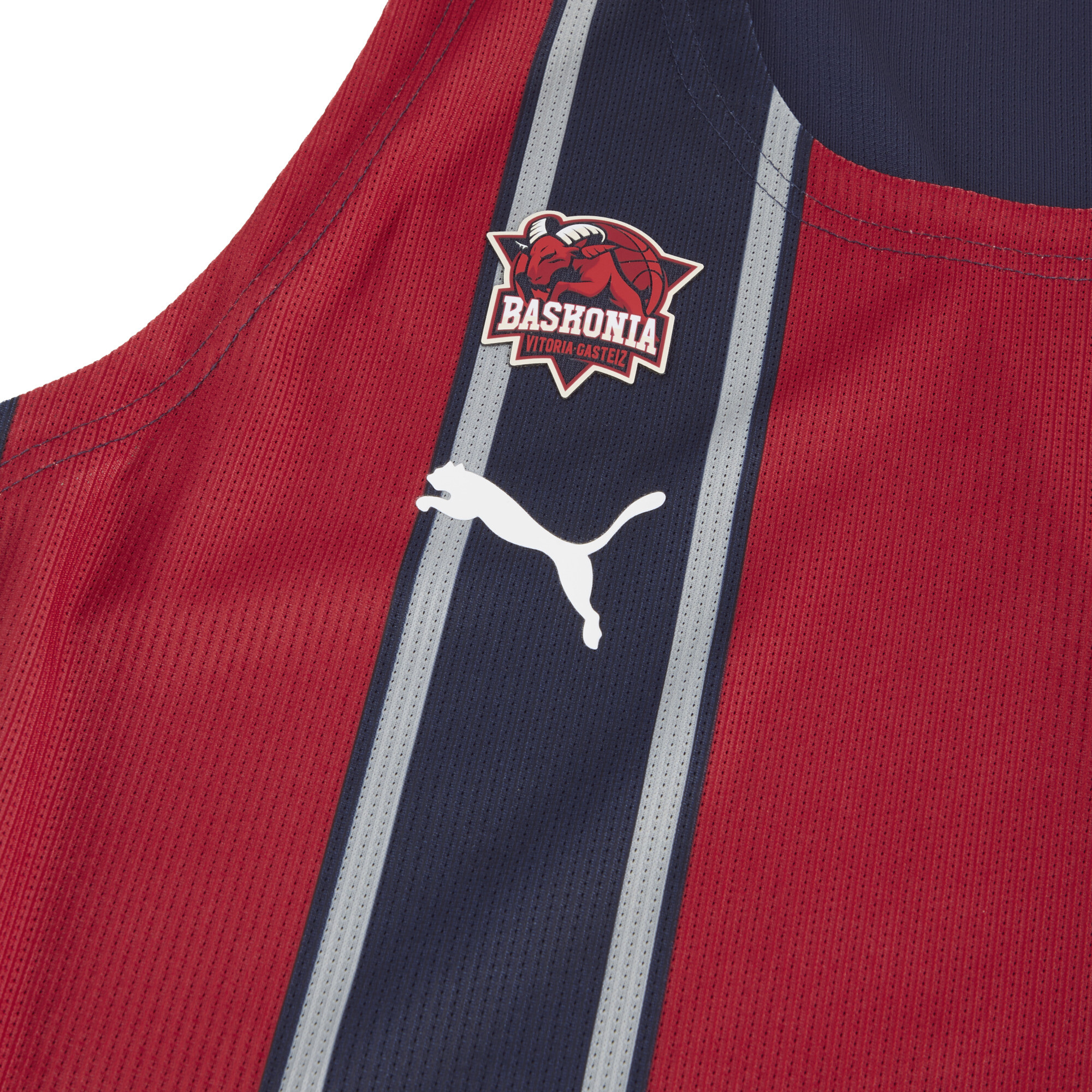 PUMA Saski Baskonia Pro Home basketbalshirt voor Heren, Blauw, Maat 4XL thumbnail 3