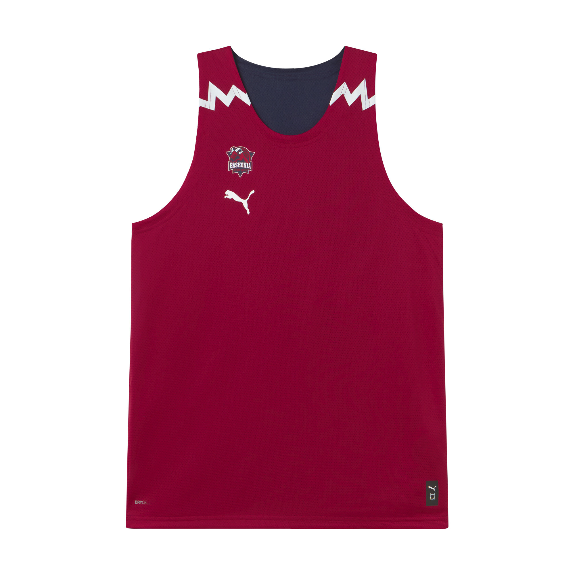 PUMA Saski Baskonia omkeerbaar basketbalshirt voor Heren, Blauw/Rood, Maat XS thumbnail 3