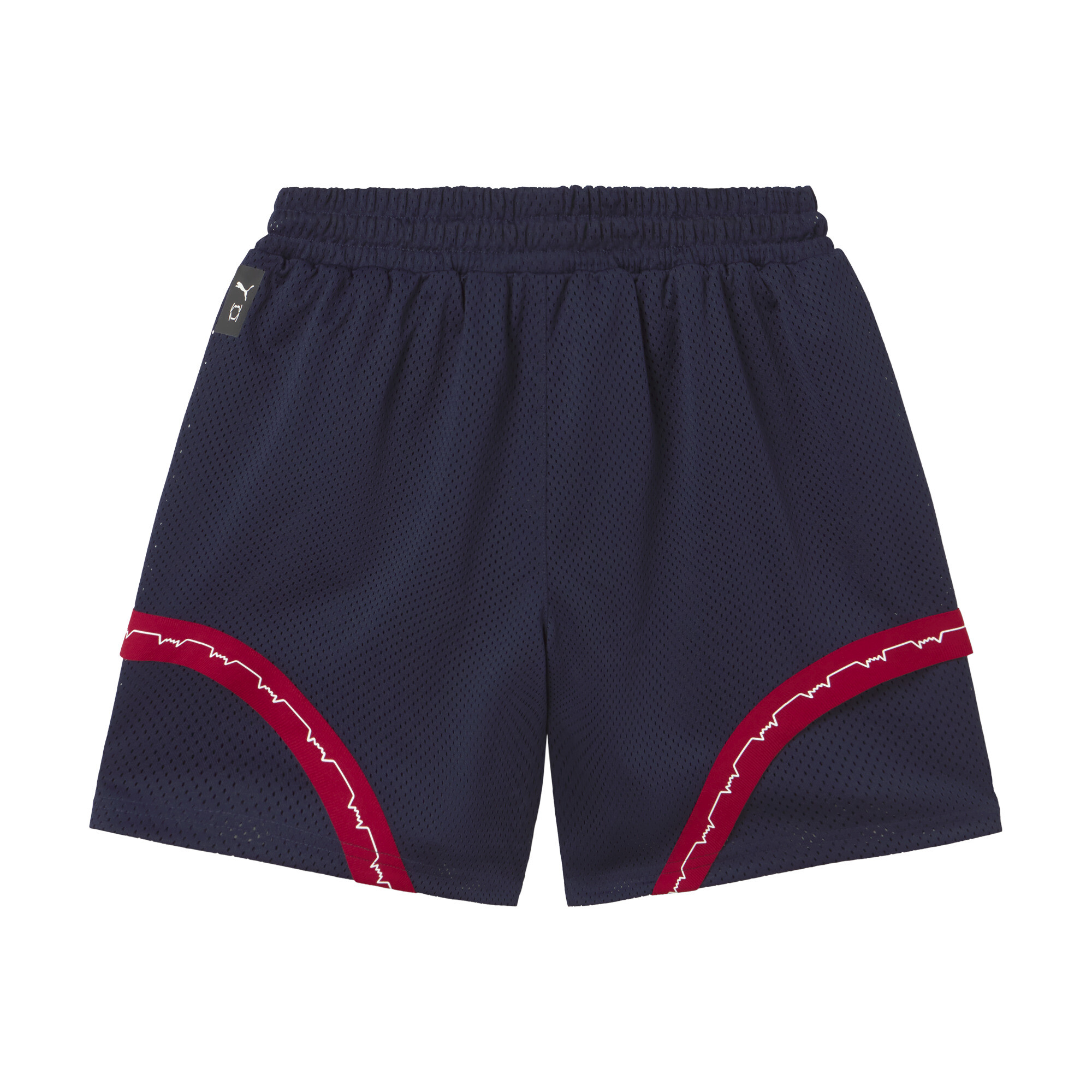PUMA Saski Baskonia Post Game basketbalshort voor Heren, Blauw, Maat L thumbnail 4