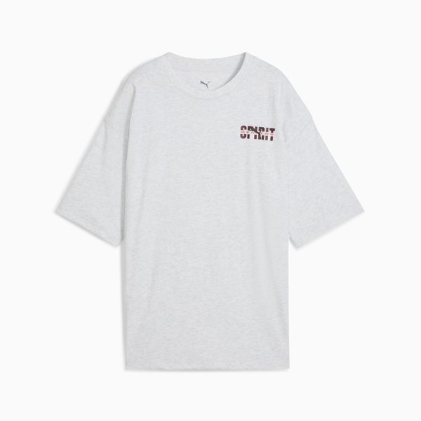 Wardrobe Essentials Go Together Oversized Graphic Tee Youth, Alpine Snow-Melange, large-ZAF