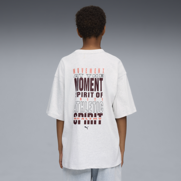 Wardrobe Essentials Go Together Oversized Graphic Tee Youth, Alpine Snow-Melange, large-ZAF