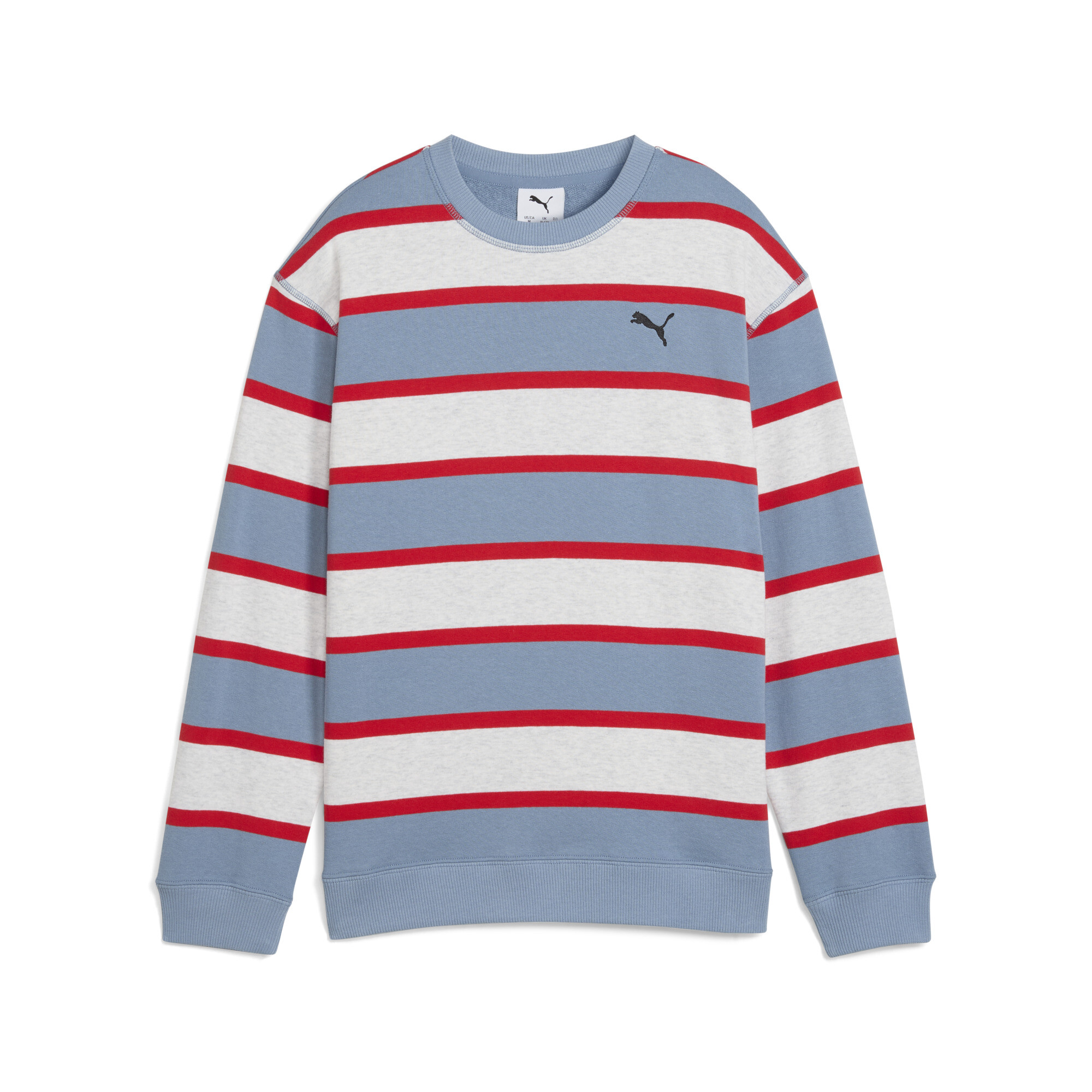 PUMA Wardrobe Essentials Go Together Relaxed sweatshirt met ronde hals voor Heren, Blauw, Maat 15-16Y thumbnail 3