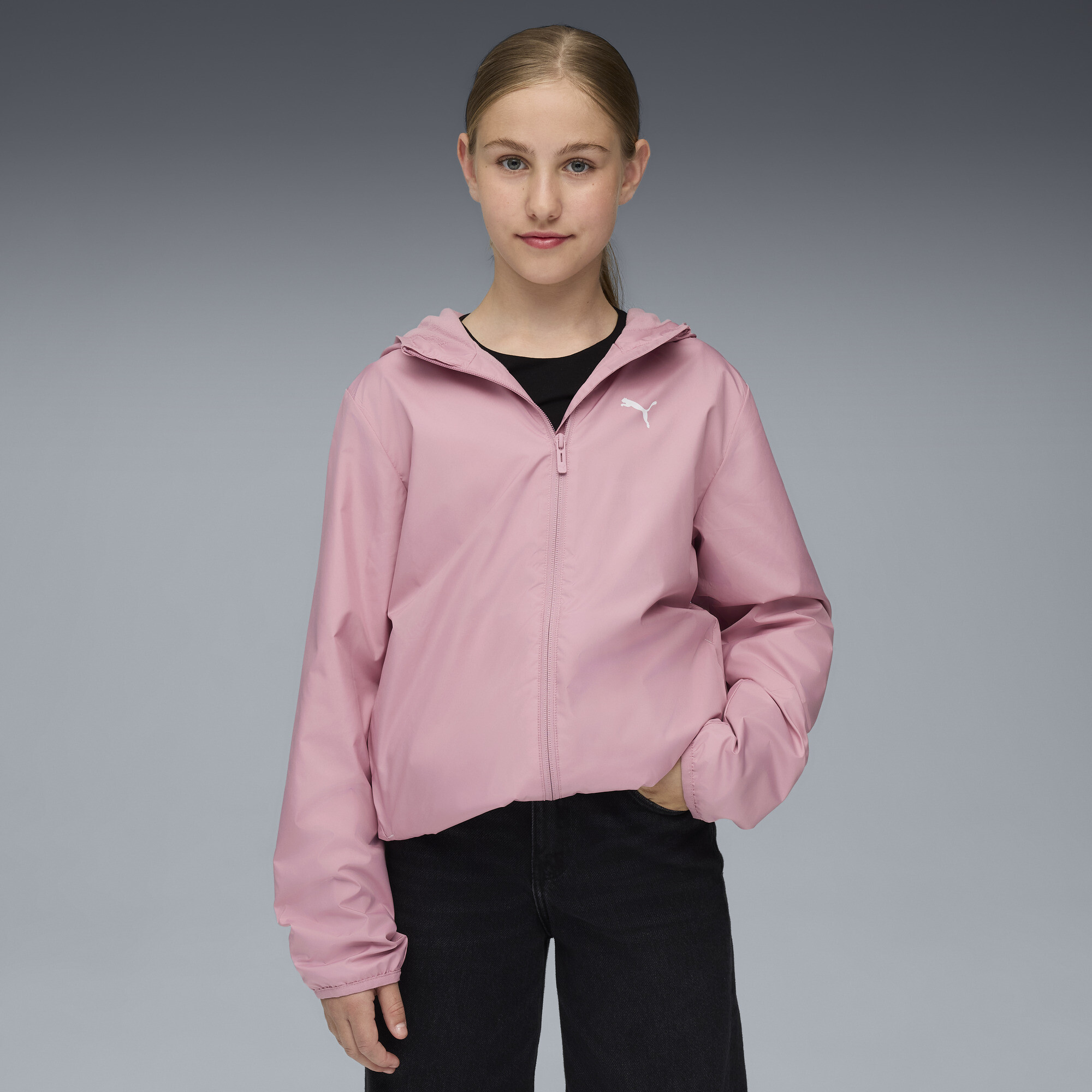 Дитяча кофта Fleece Lined Windbreaker Youth | Колір: Рожевий